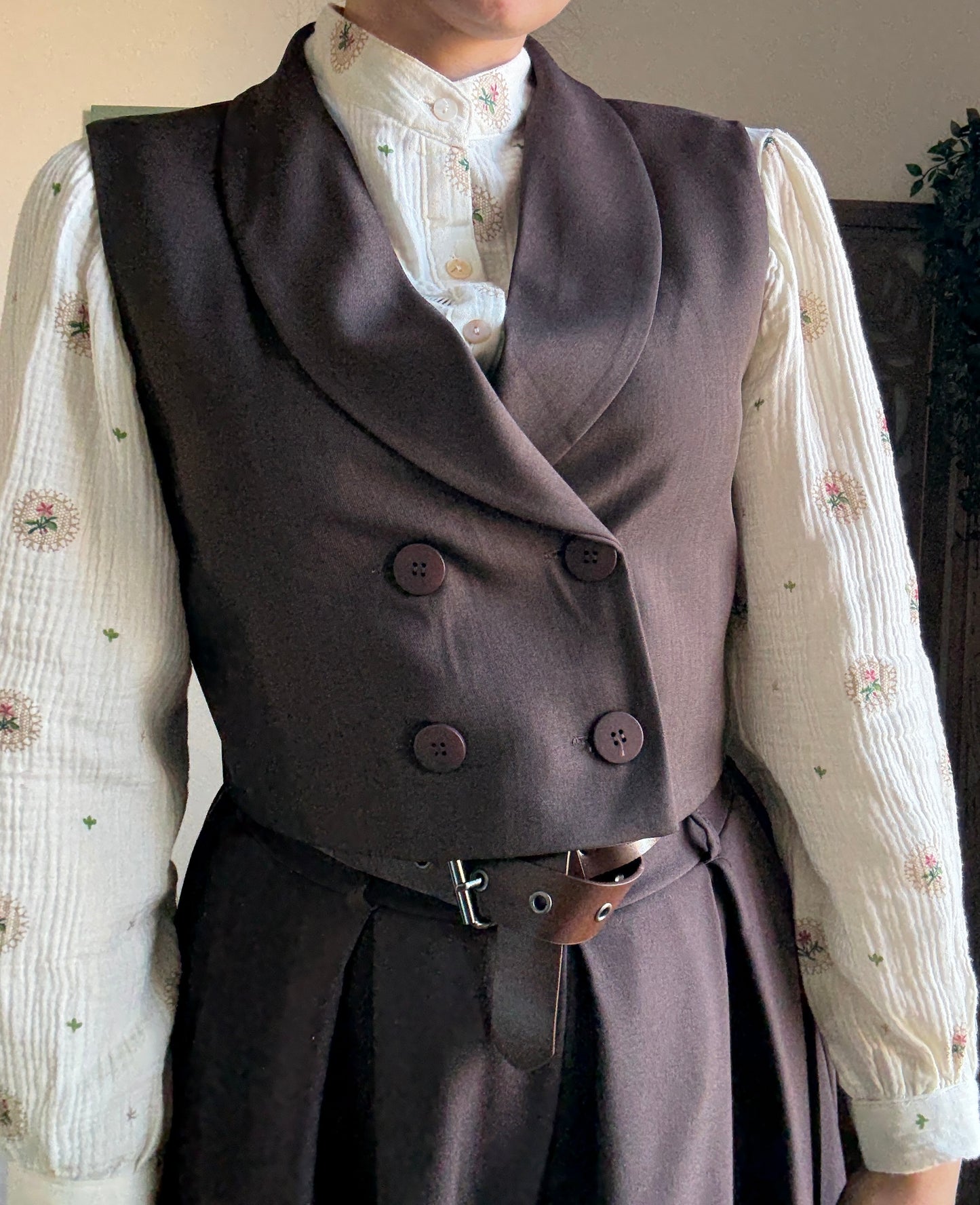 Gilet corto Oxford in 3 colori - Cioccolato, nero e bordeaux