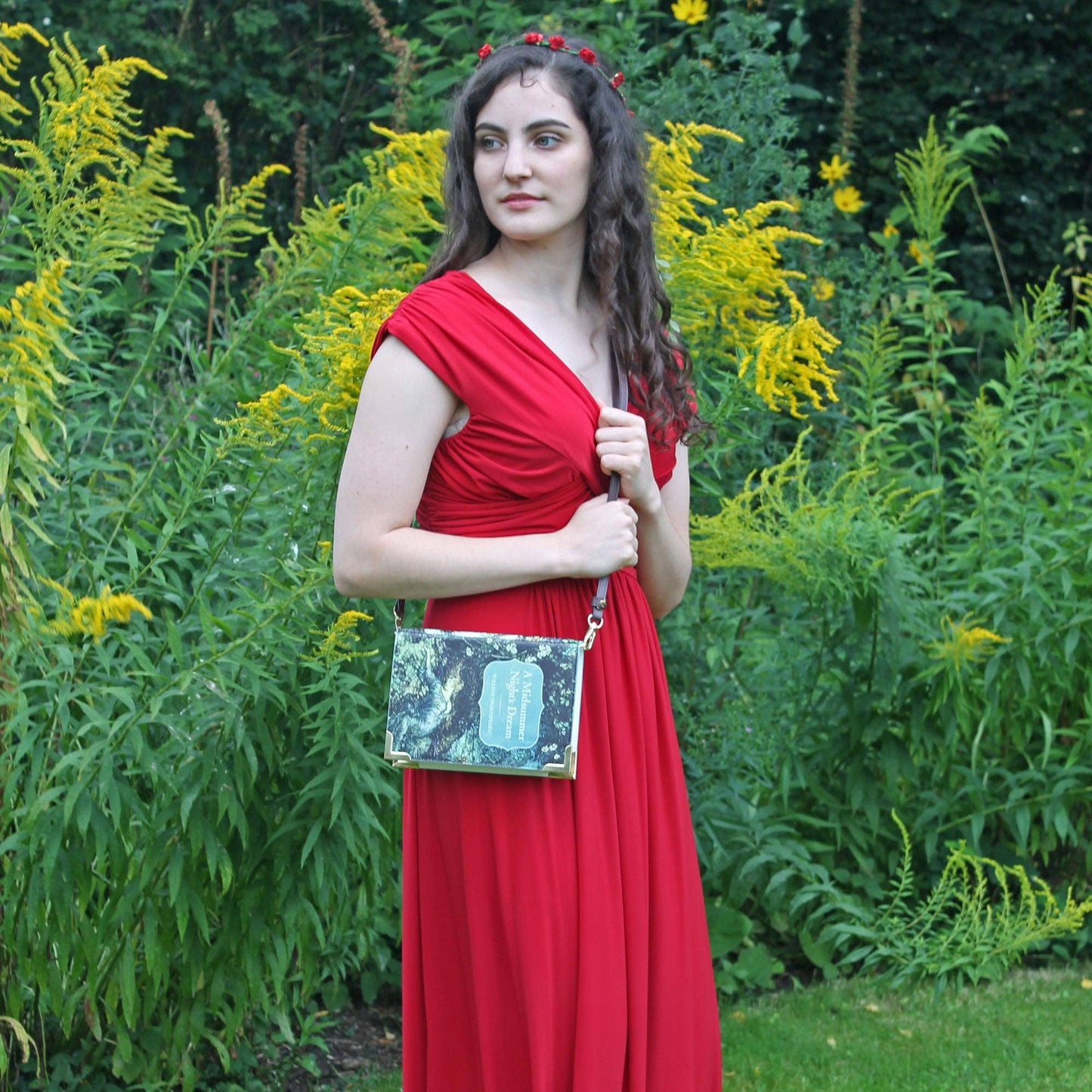 Pochette a tracolla A Midsummer Nights Dream Green Book: Grande