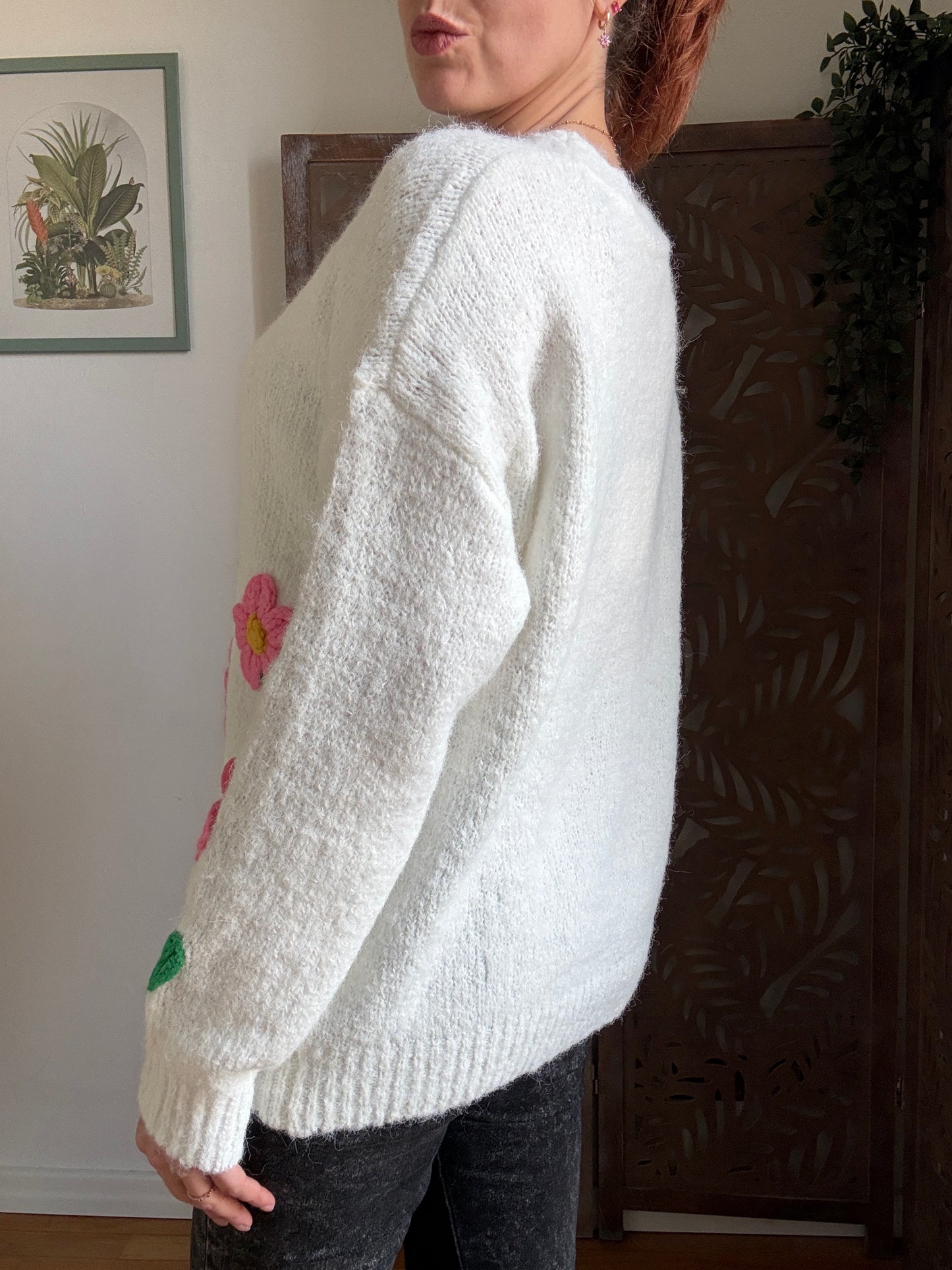 Cardigan Oversize "Blooming Garden"