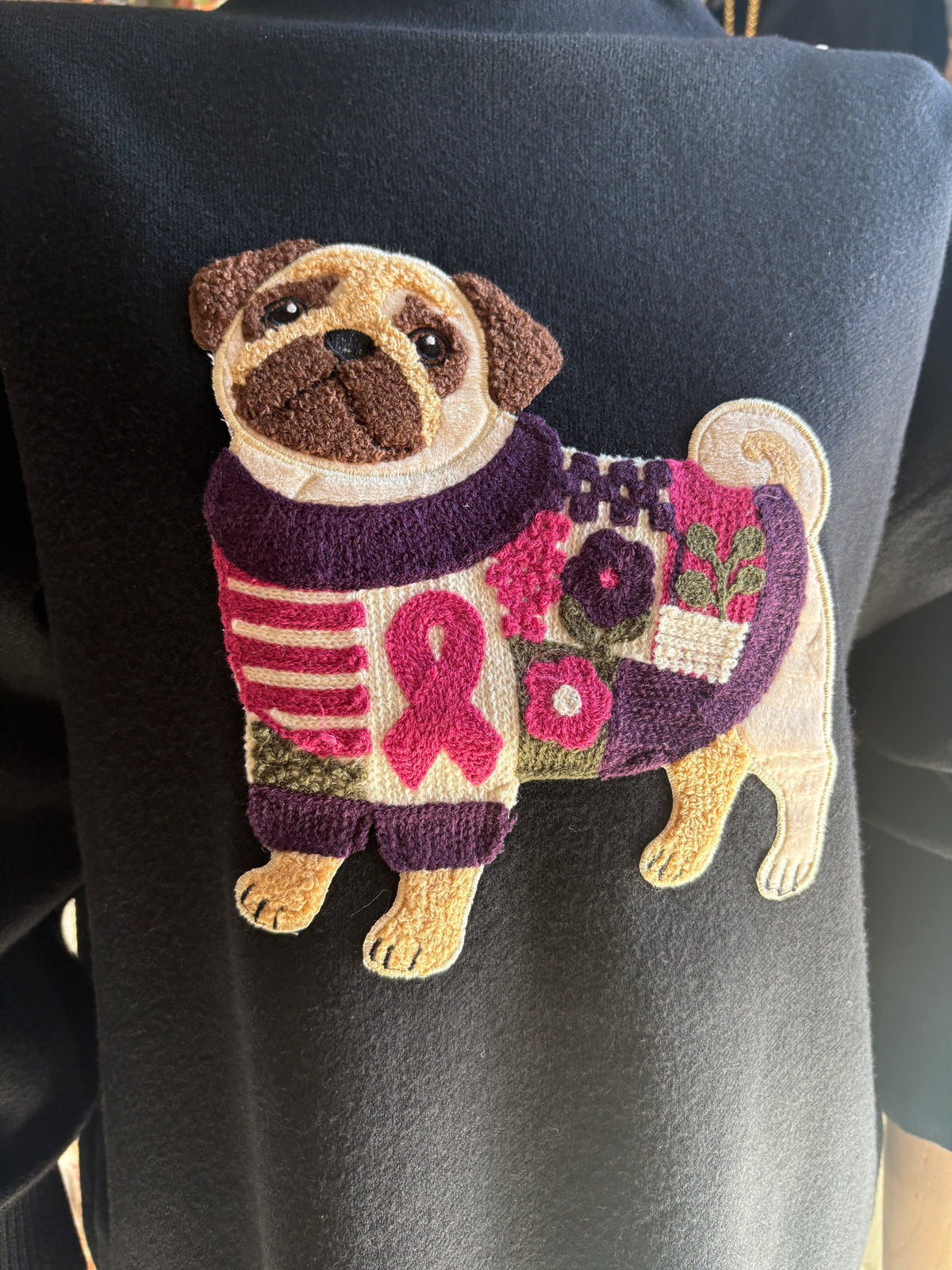 Maglione Lupetto Soft-Touch con Patch Carlino Ricamata