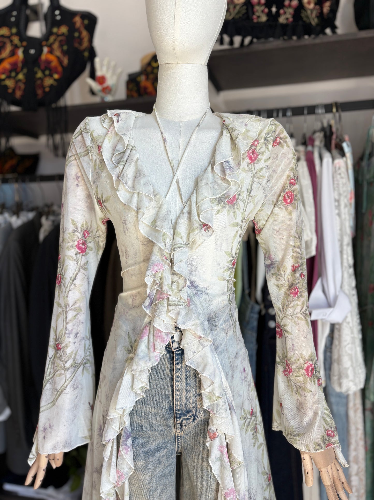 Abito Spolverino Mesh "Secret Garden"