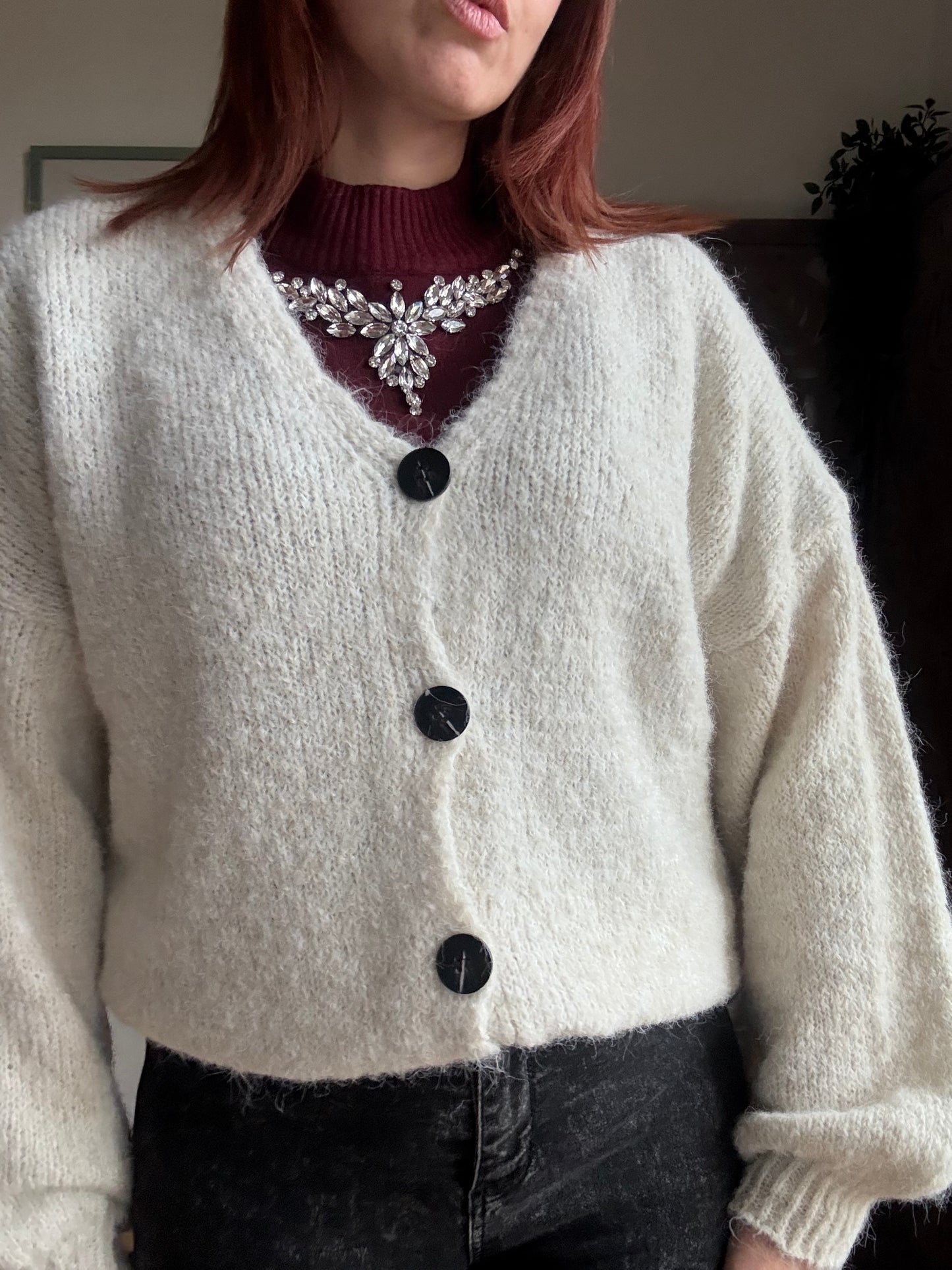 Maglia gioiello sottogiacca a collo alto con maniche corte in 3 colori