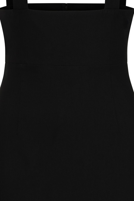 Gonna a vita alta con bretelle