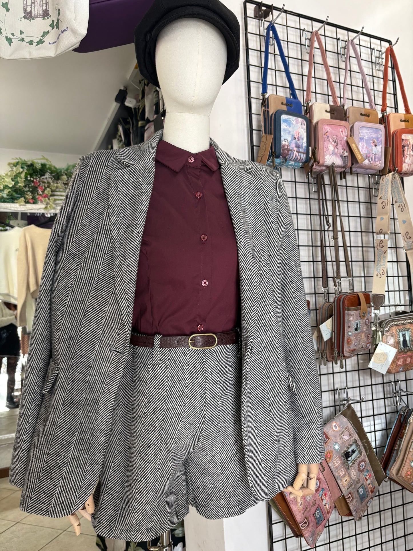 Giacca tweed british spigata over