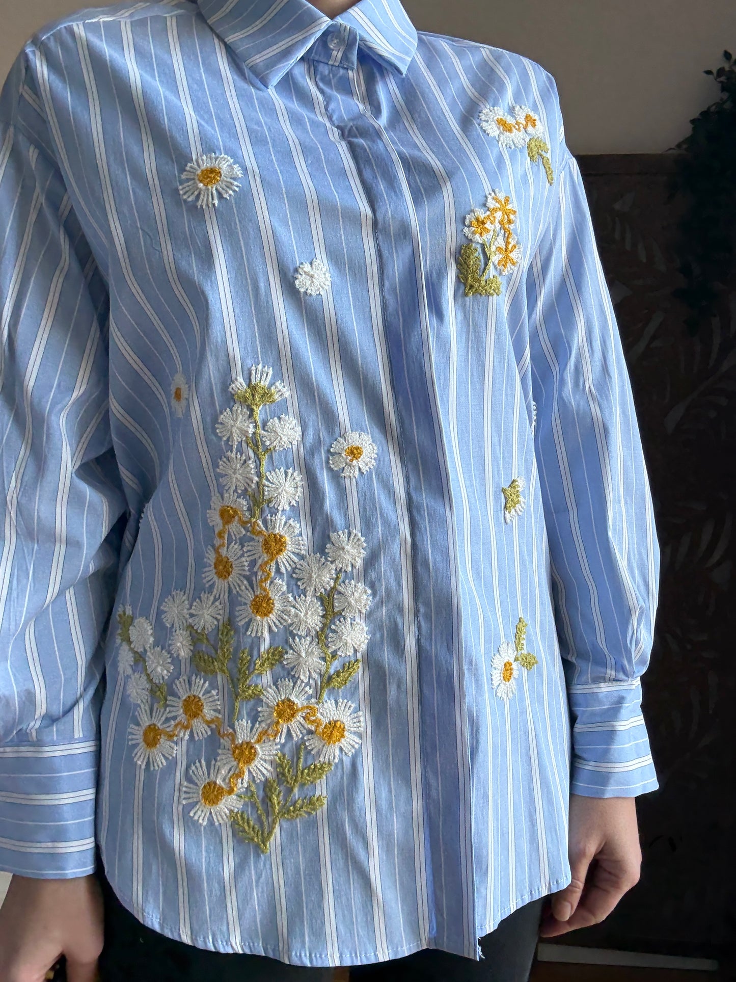 Camicia Oversize Daisy Dream in 100% Cotone