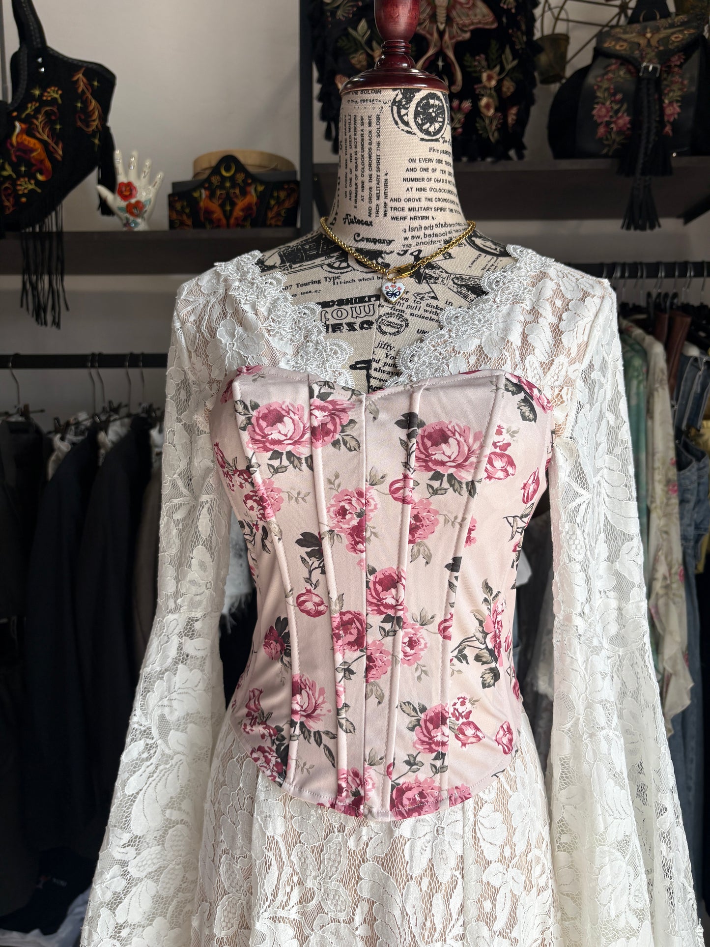 Bustino Corsetto Floreale Coquette in 3 Fantasie