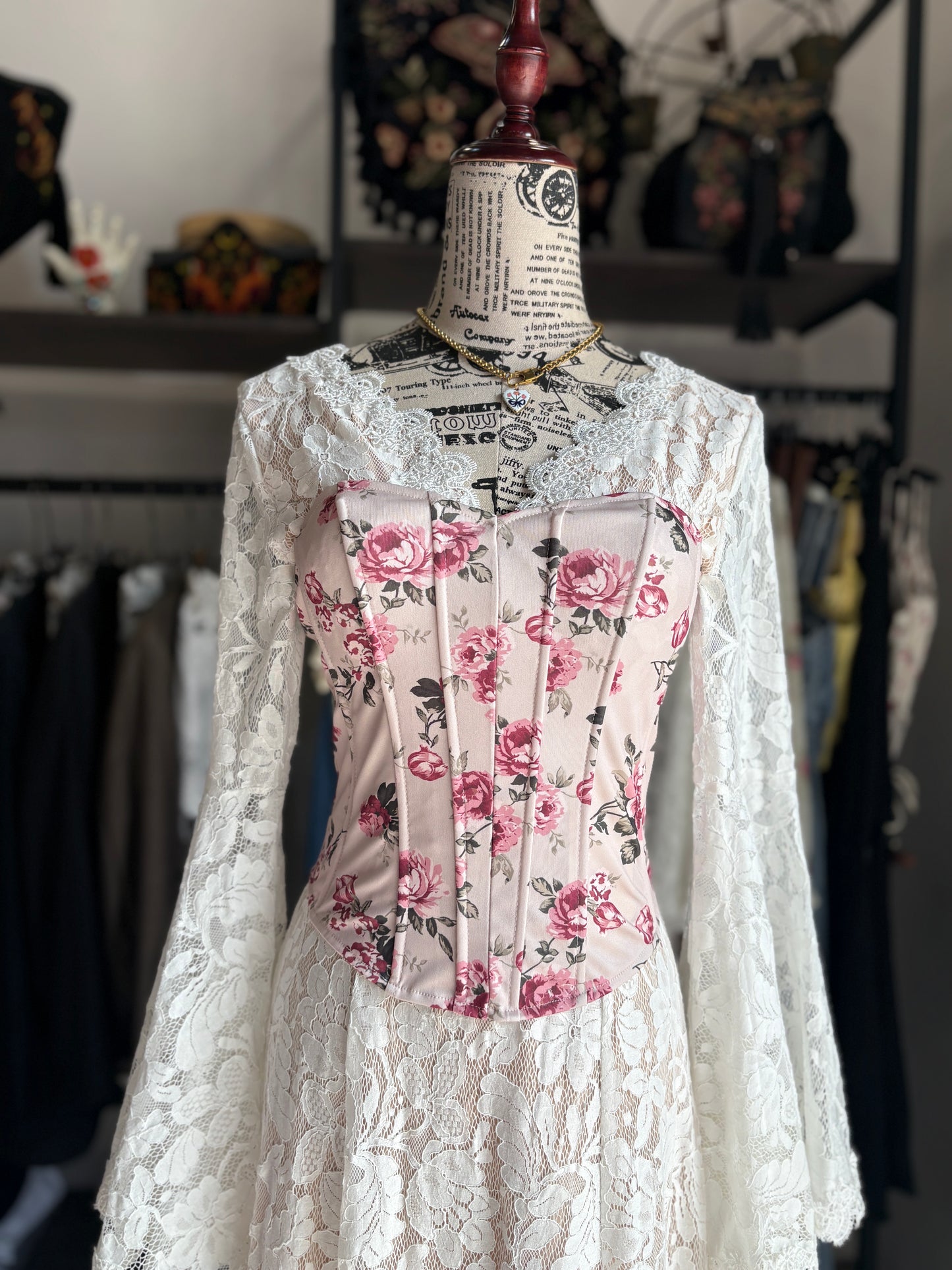Bustino Corsetto Floreale Coquette in 3 Fantasie