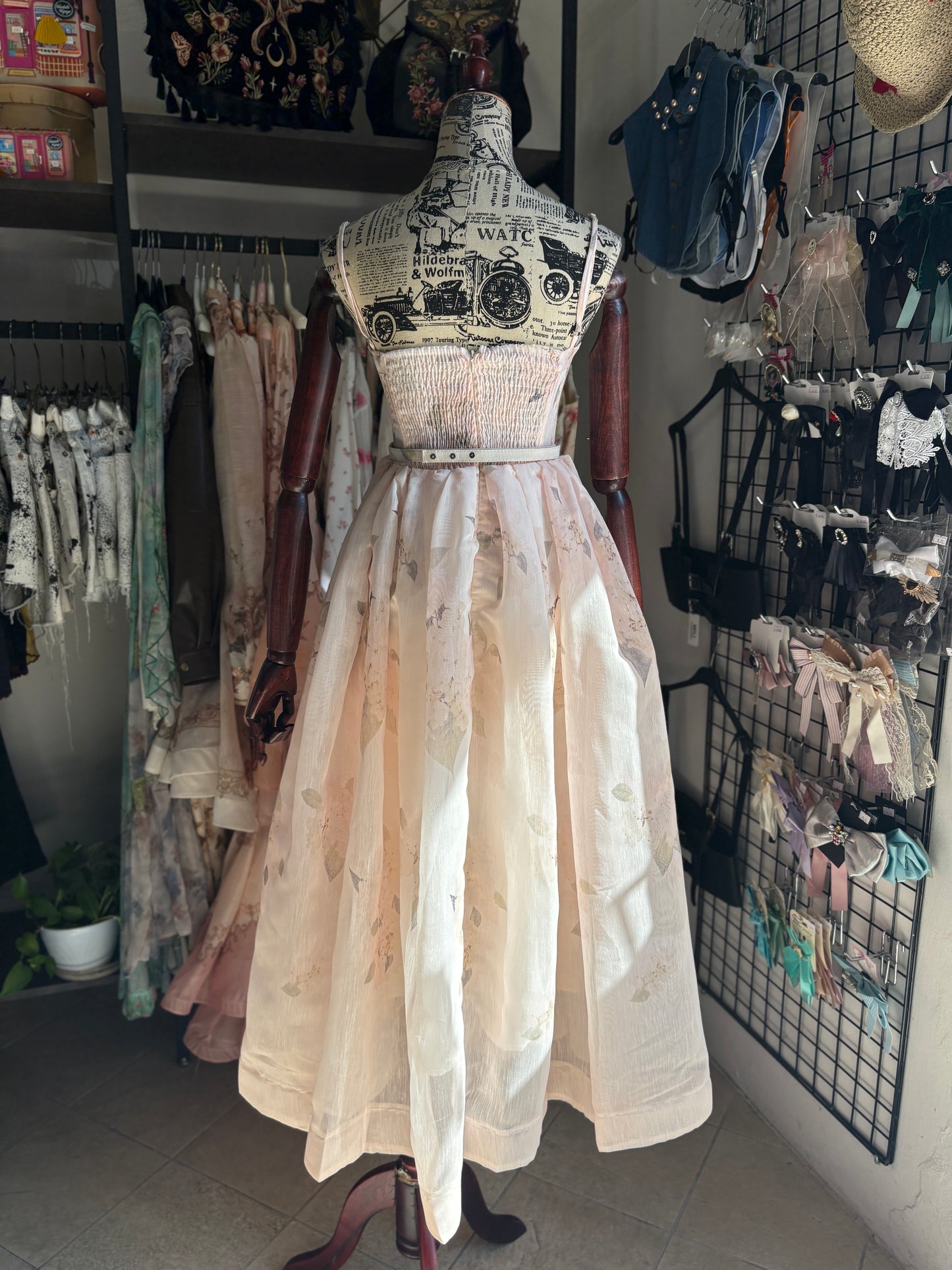 Abito Lungo con Bustino Flower Dream
