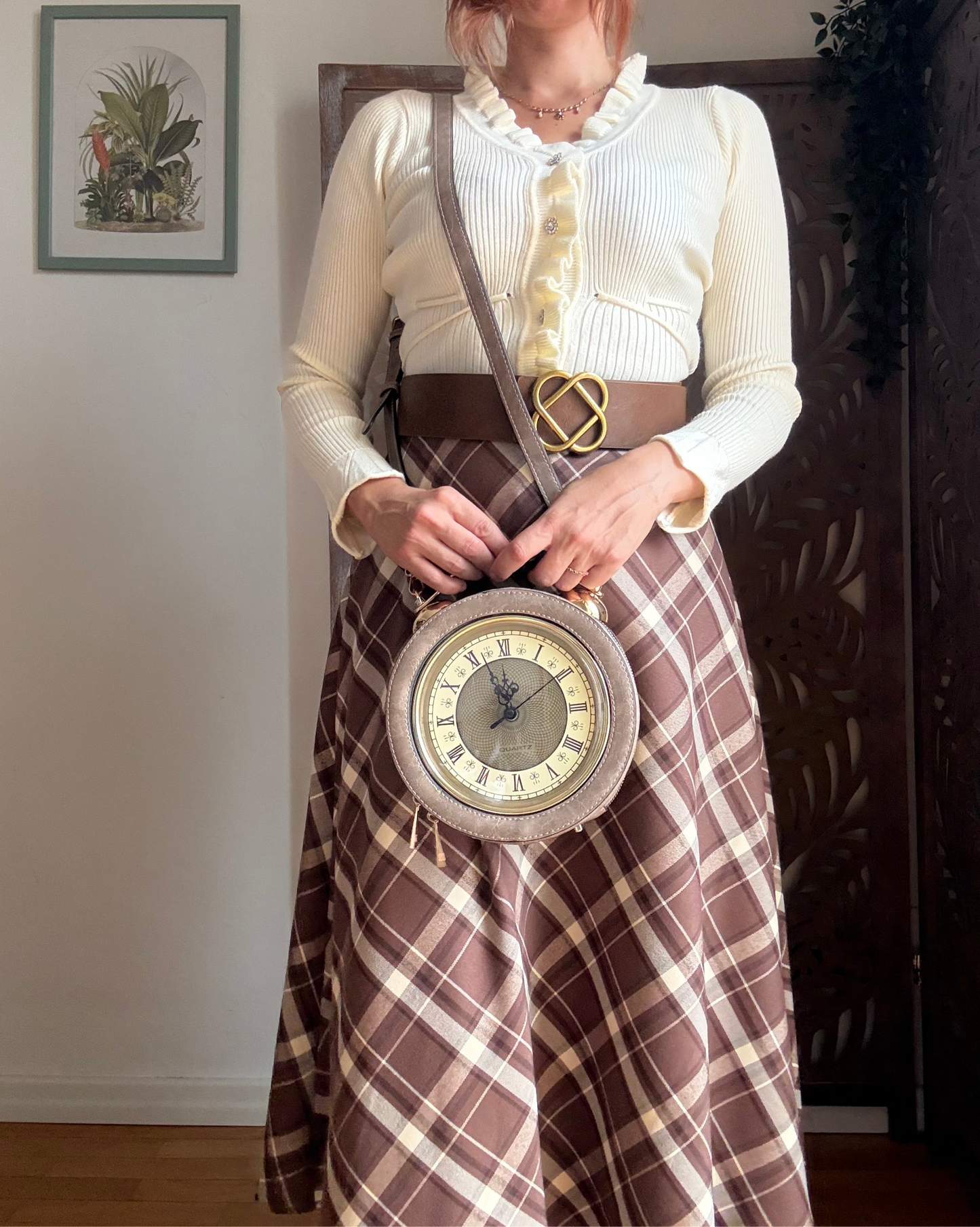 Borsa orologio steampunk con tracolla in 2 colori
