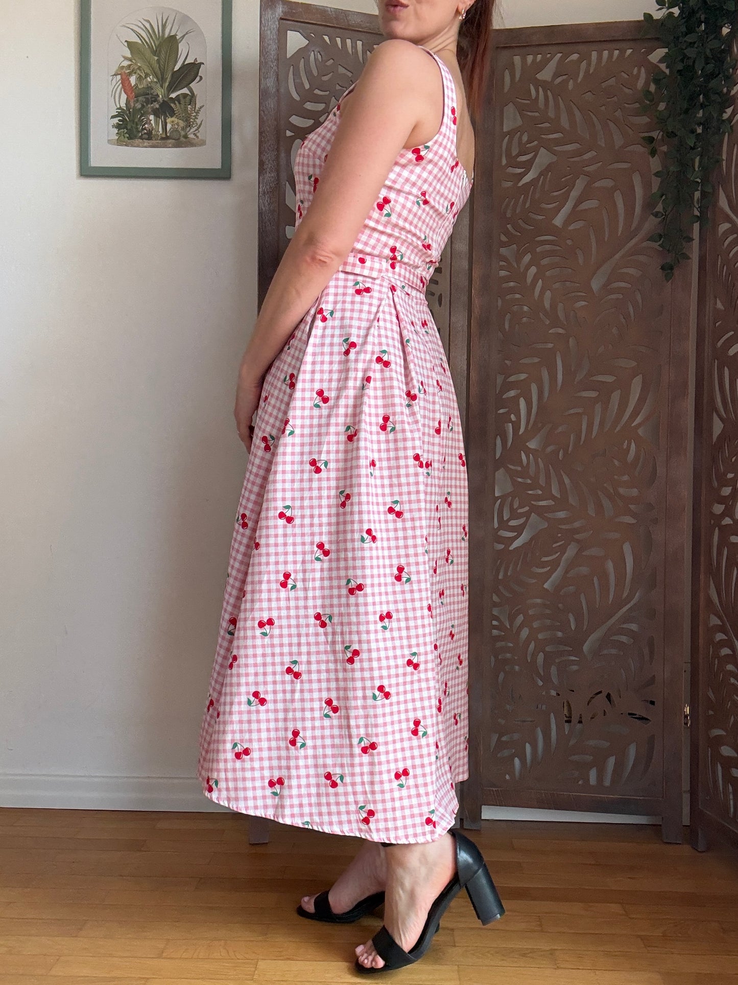 Abito Cherry Stile Rétro Anni 50 in Cotone - In 3 Colori