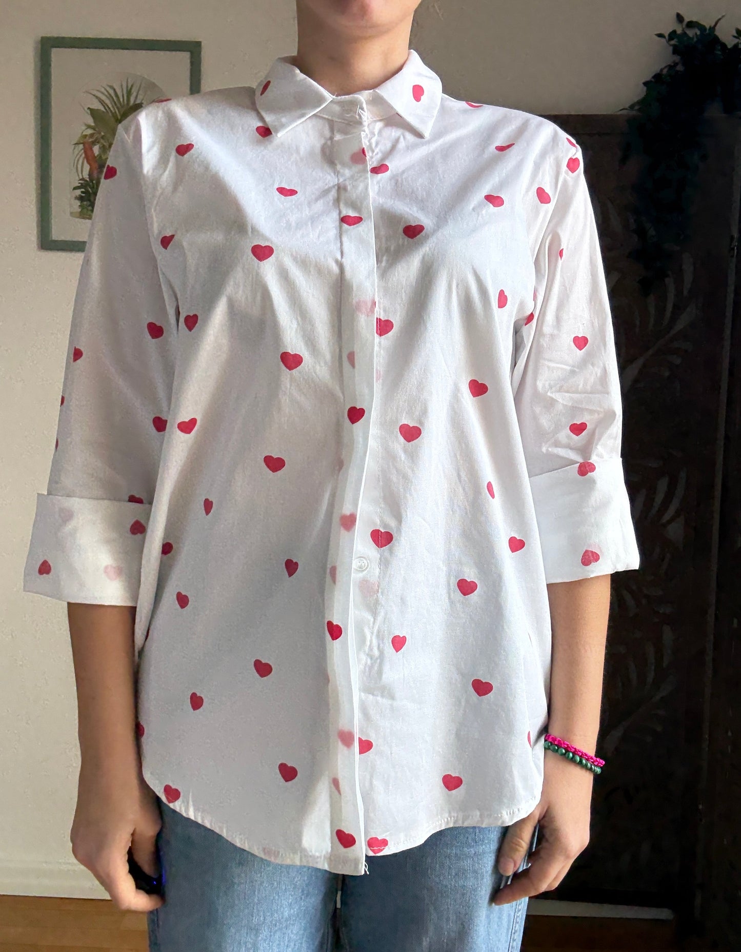 Camicia in Cotone Love - Stampa Cuori