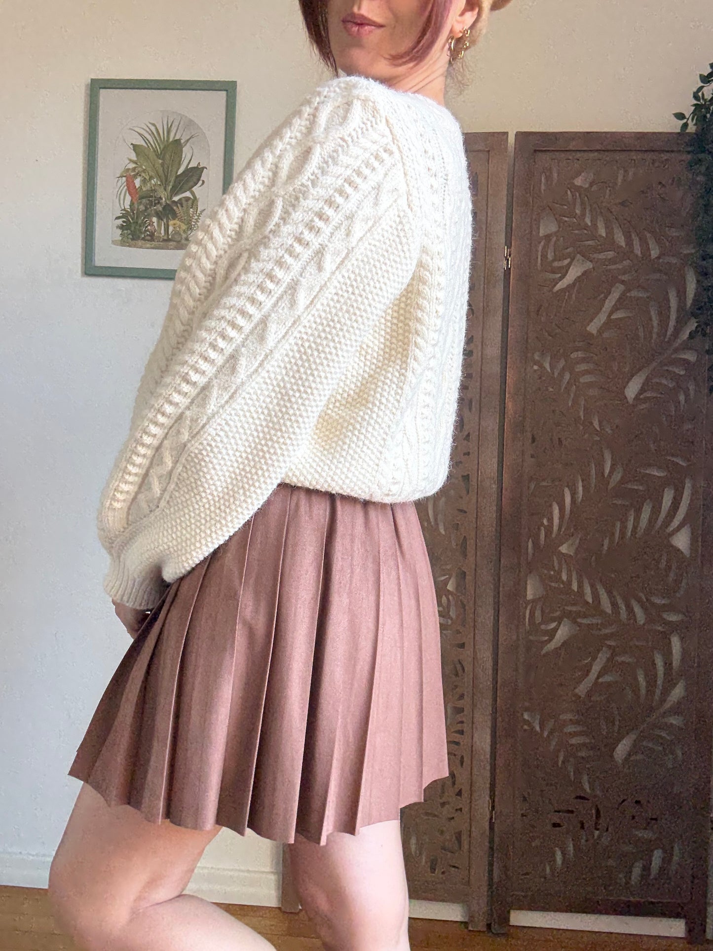 Minigonna scamosciata College a pieghe plissè in 2 colori -  Marrone e Nero