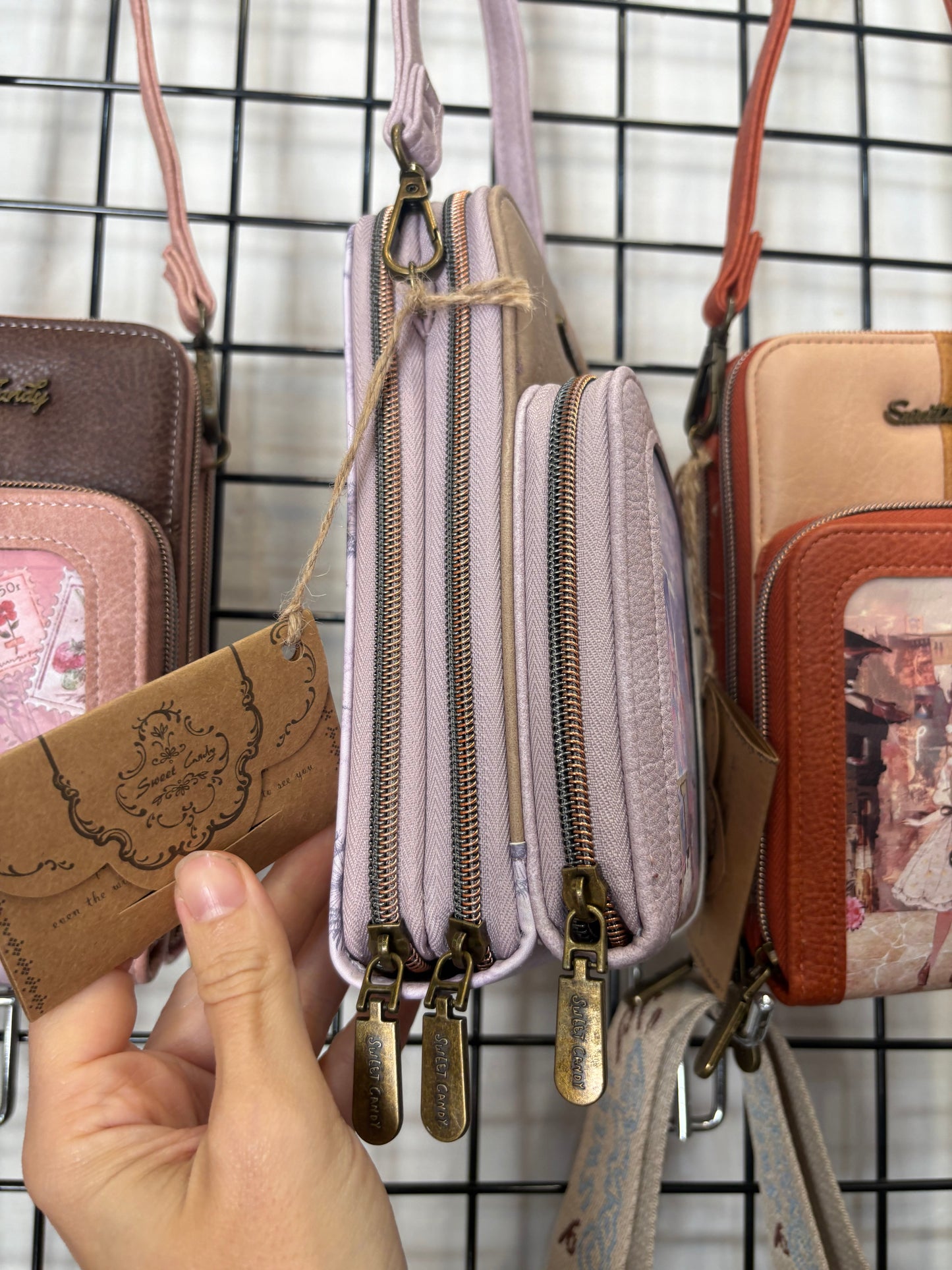 Borsetta portacellulare a tre tasche Dreamy Girls in 4 fantasie