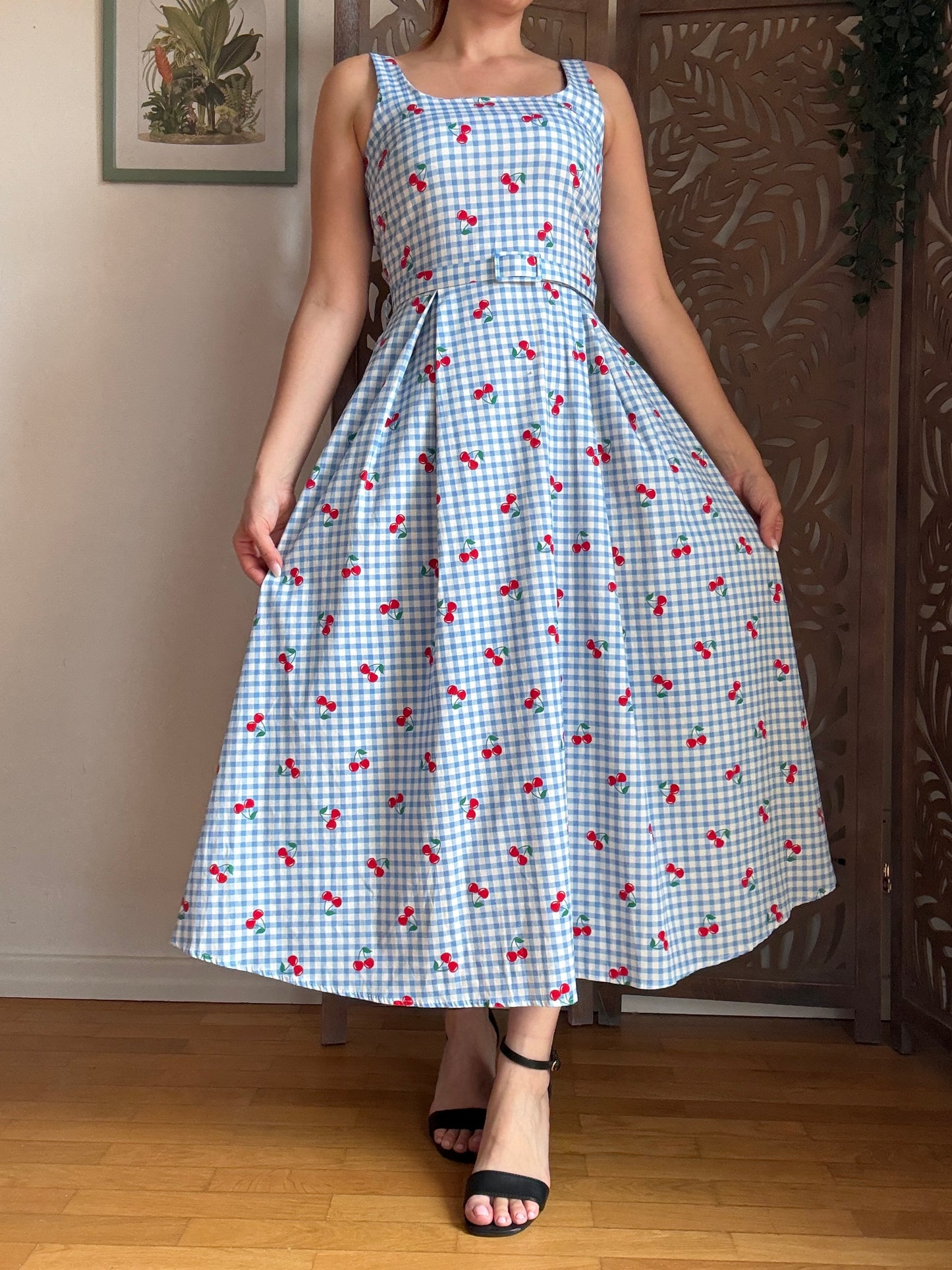 Abito Cherry Stile Rétro Anni 50 in Cotone - In 3 Colori