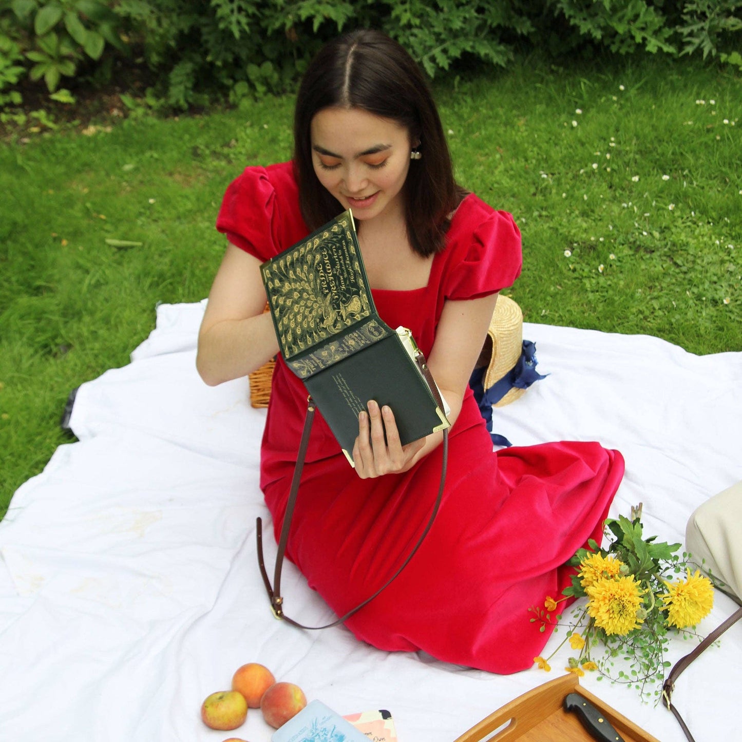 Pochette a tracolla Pride And Prejudice Green Book: Grande