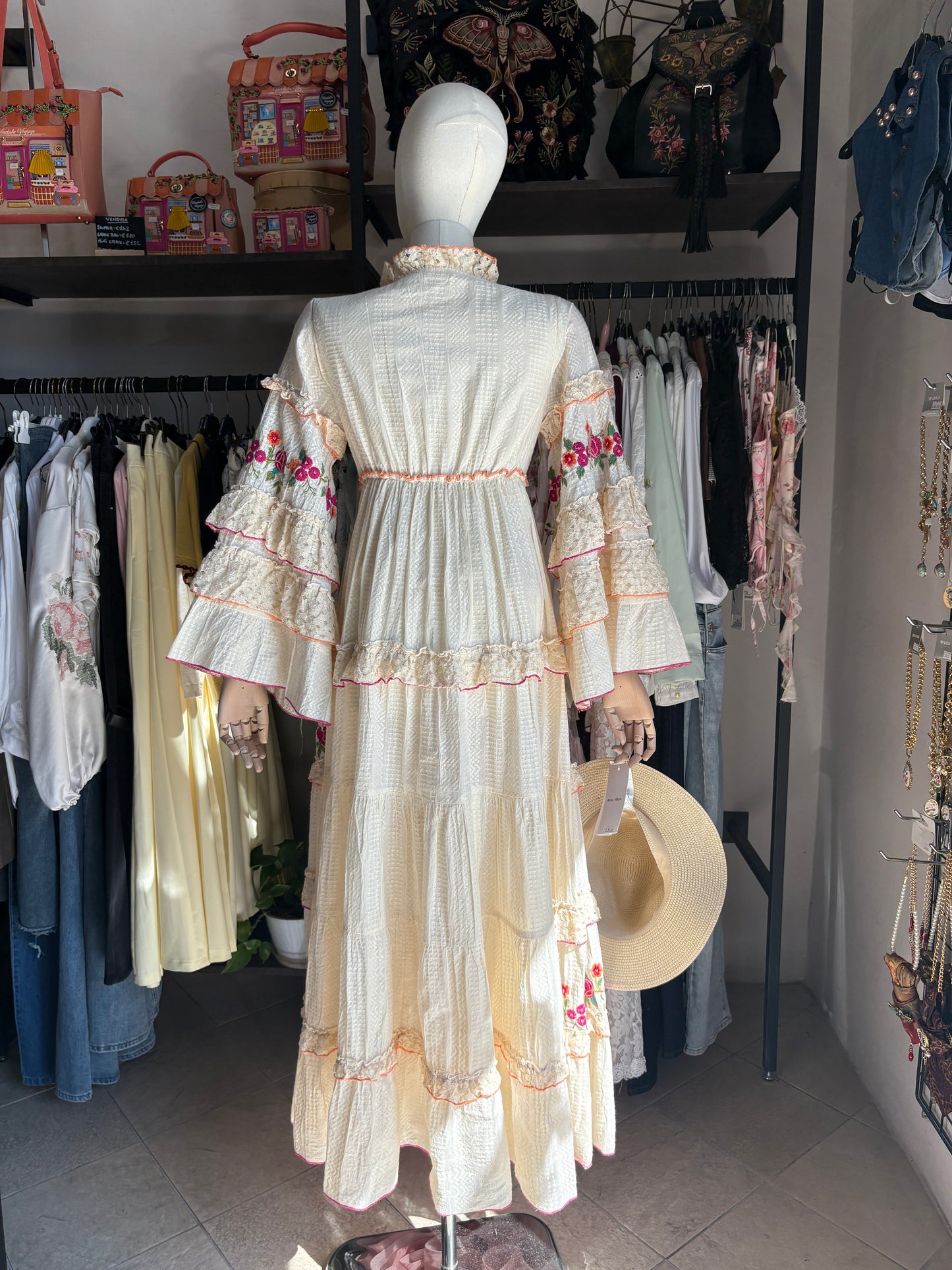 Maxi Abito Boho Gipsy Flower