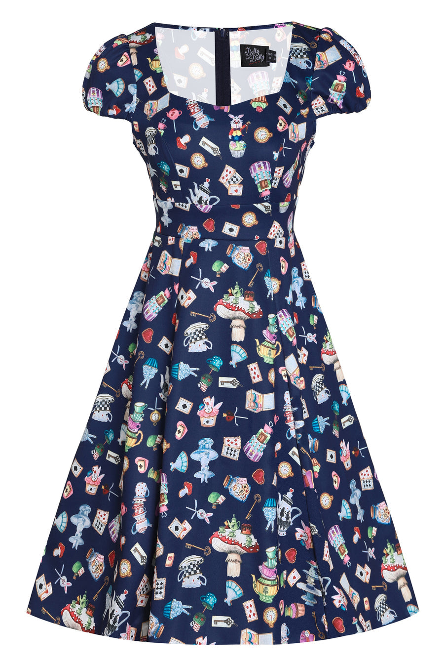 Abito Swing Wonderland in Navy Blue