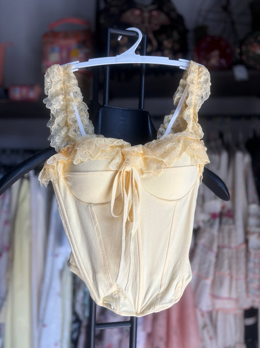 Bustino Romantico in Viscosa con Dettagli in Pizzo - In 4 colori