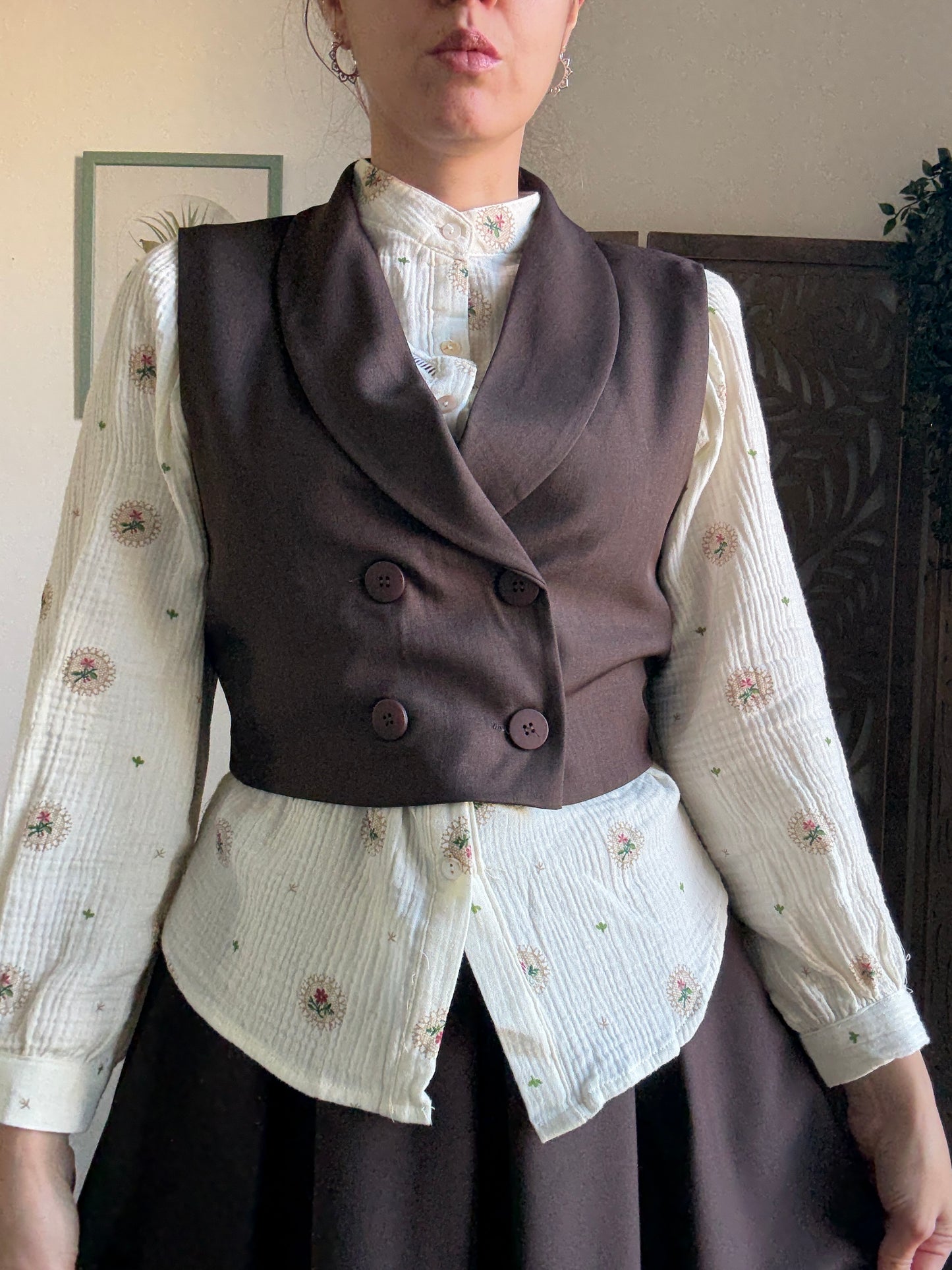 Gilet corto Oxford in 3 colori - Cioccolato, nero e bordeaux