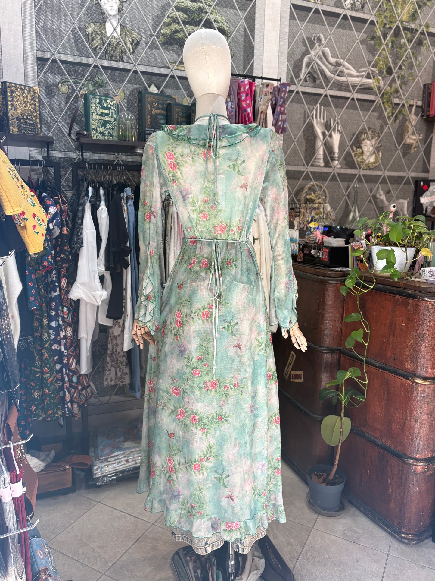 Abito Spolverino Mesh "Secret Garden"