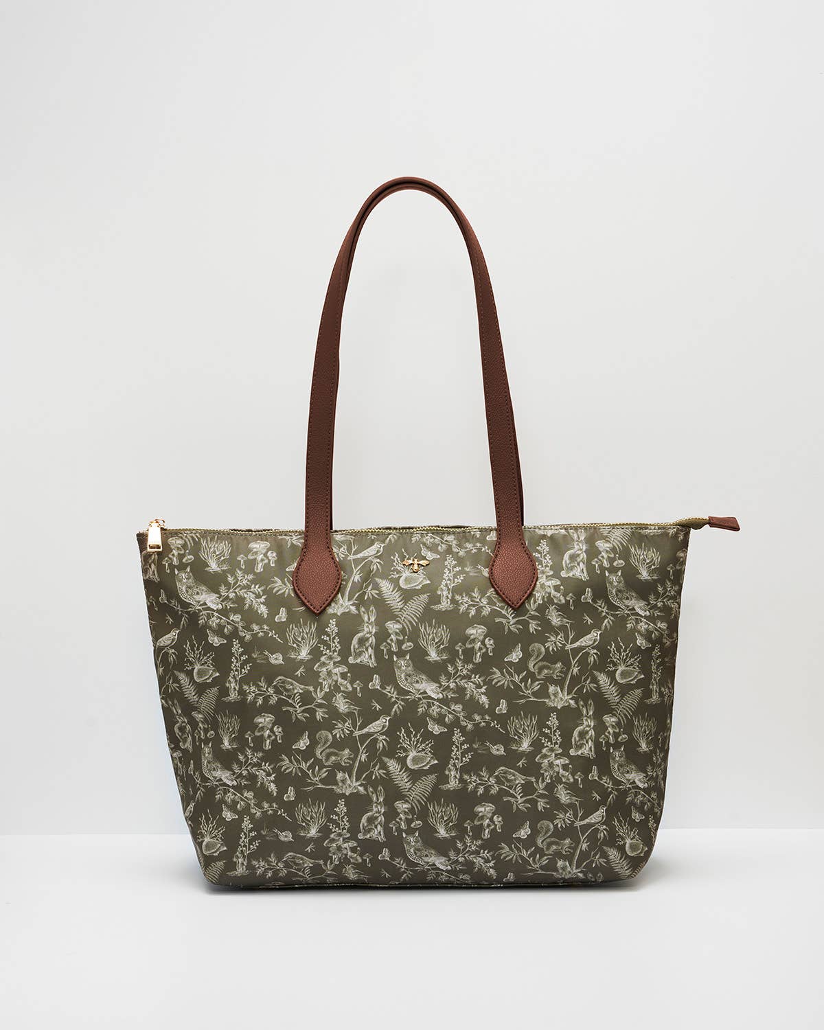Borsa tote Edith Orla Scene stampata kaki - Fable England