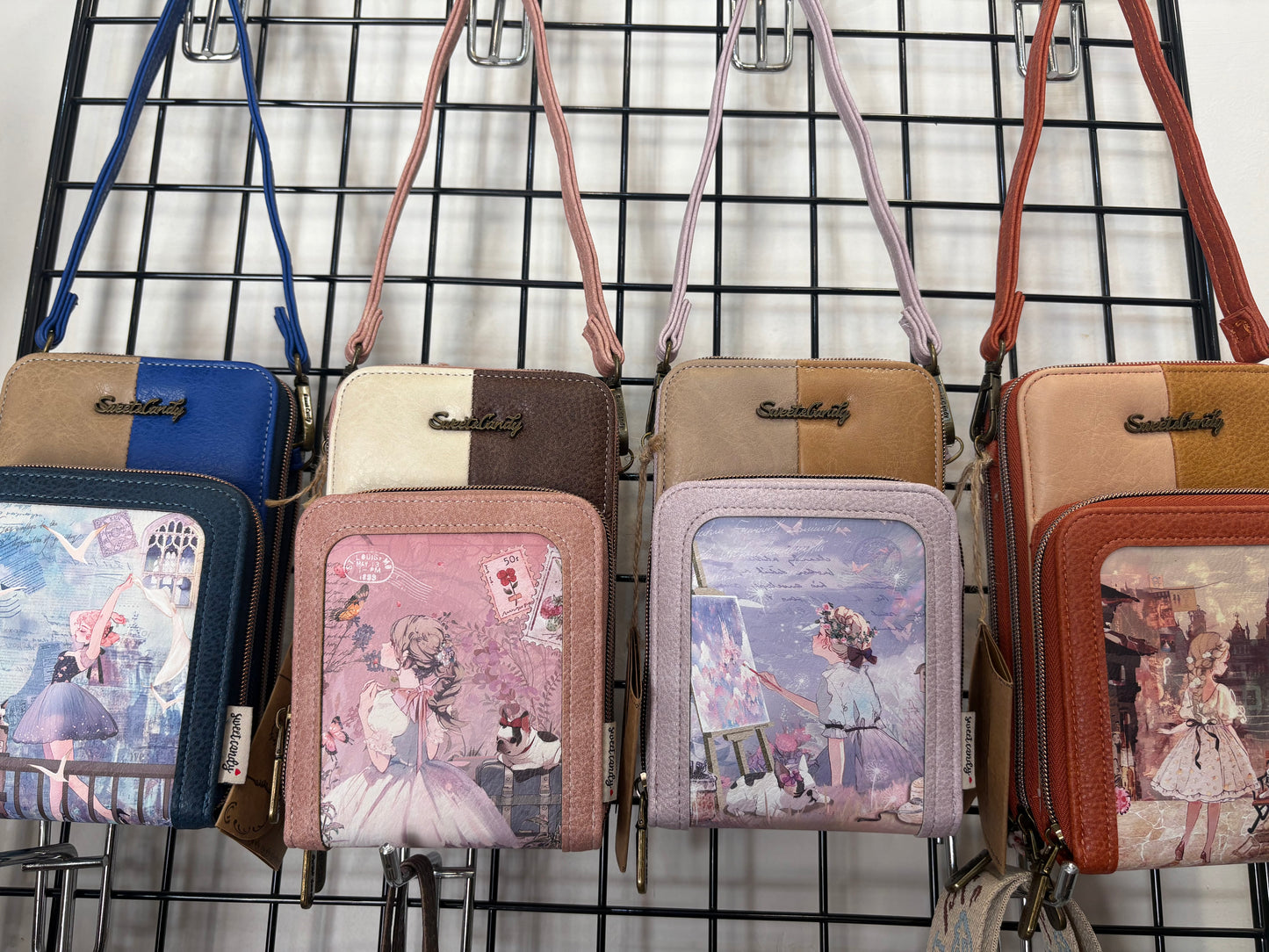 Borsetta portacellulare a tre tasche Dreamy Girls in 4 fantasie