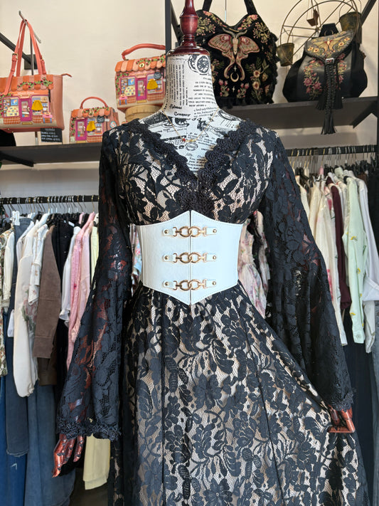 Cintura Corsetto Bianca con Anelli dorati