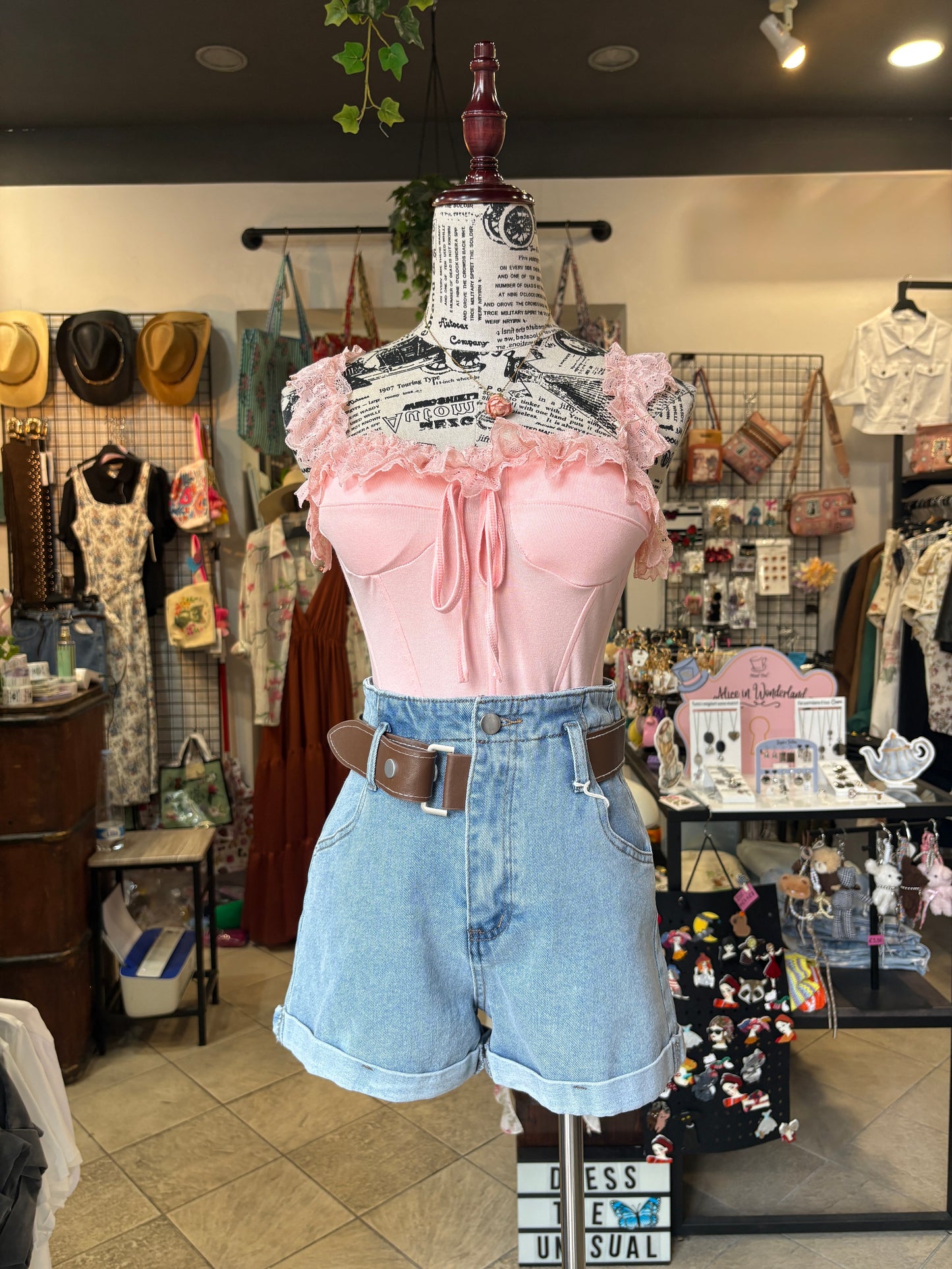 Pantaloncini Corti in Denim in Cotone - Cintura con Retro Elastico Inclusa
