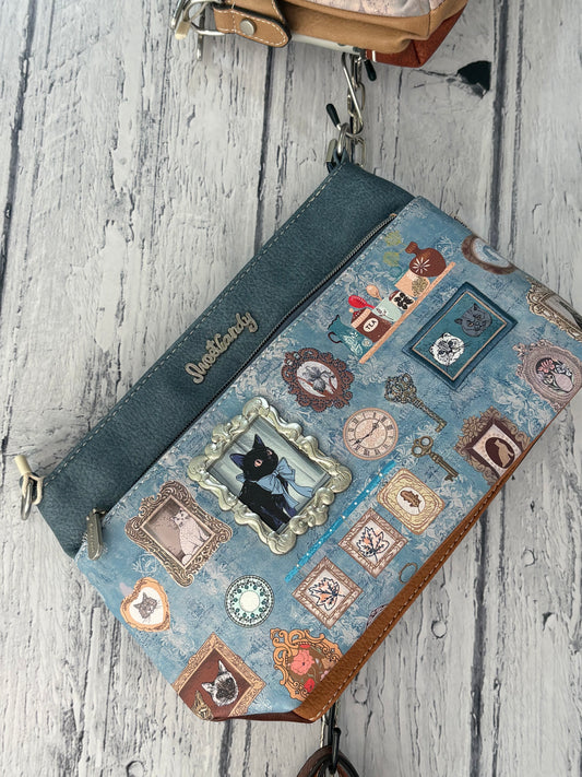 Borsa a tracolla a due scompartimenti Vintage Cats in 4 colori