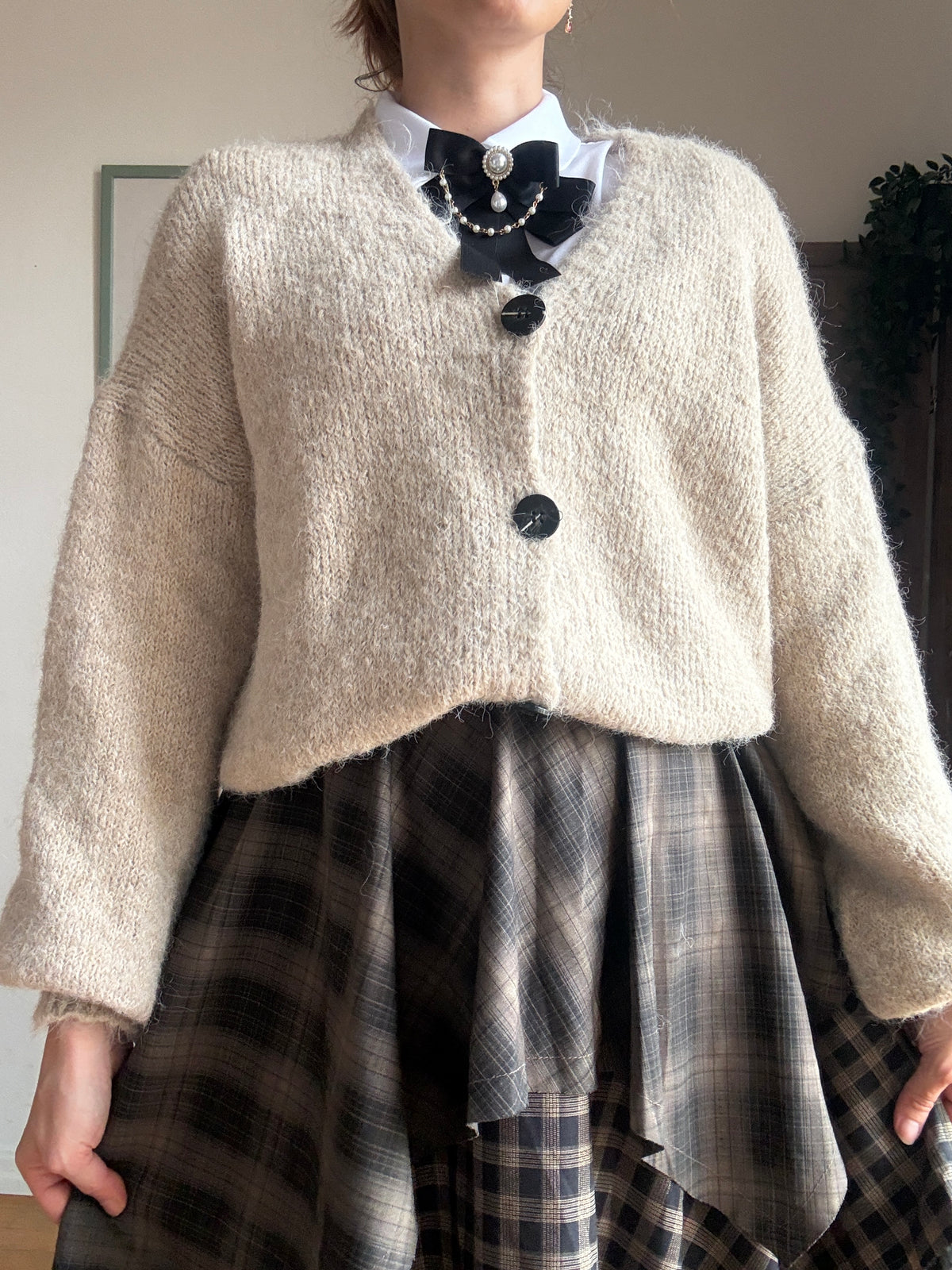 Cardigan donna oversize Rebecca in maglia soffice con scollo a V - In 10 Colori