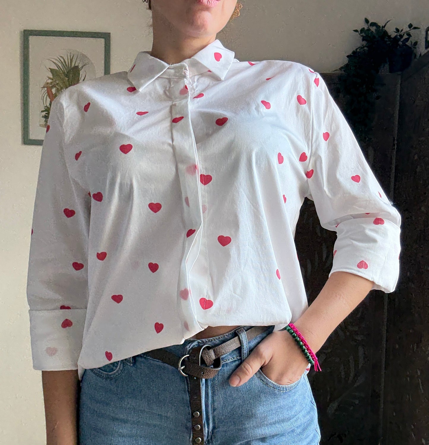 Camicia in Cotone Love - Stampa Cuori