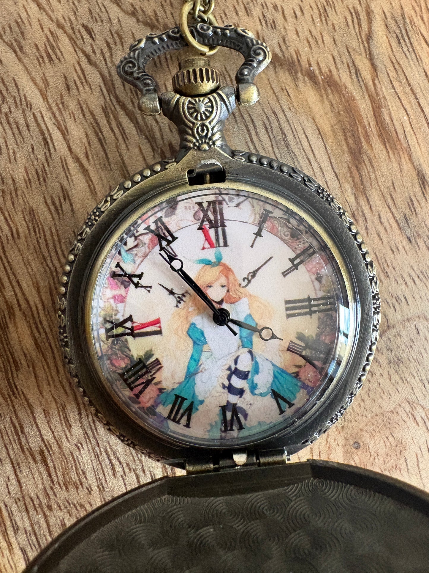 Collana Orologio da Taschino Retrò Alice in Wonderland