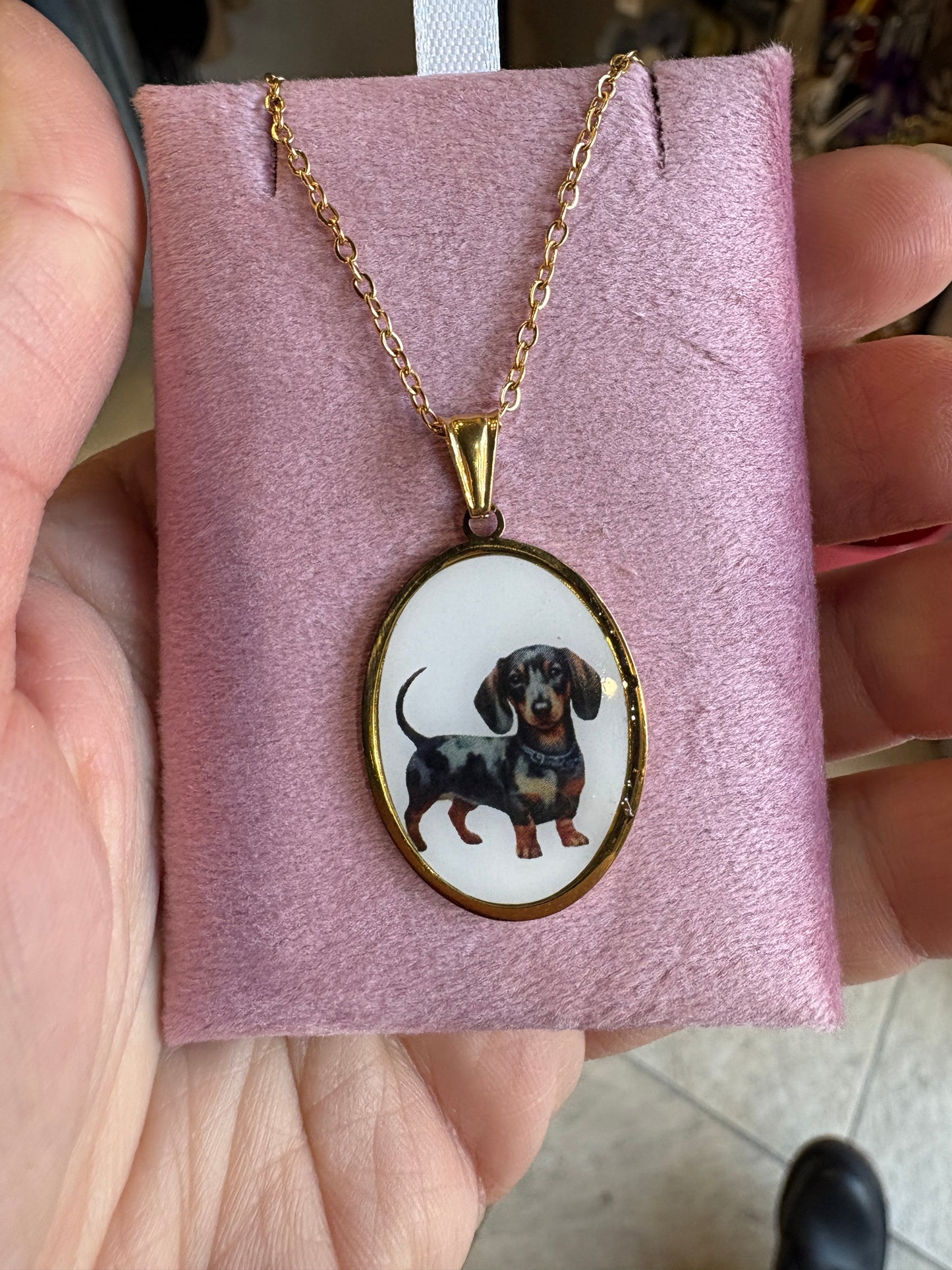 Collana "Fedeltà" in Acciaio con Ritratto Cagnolino