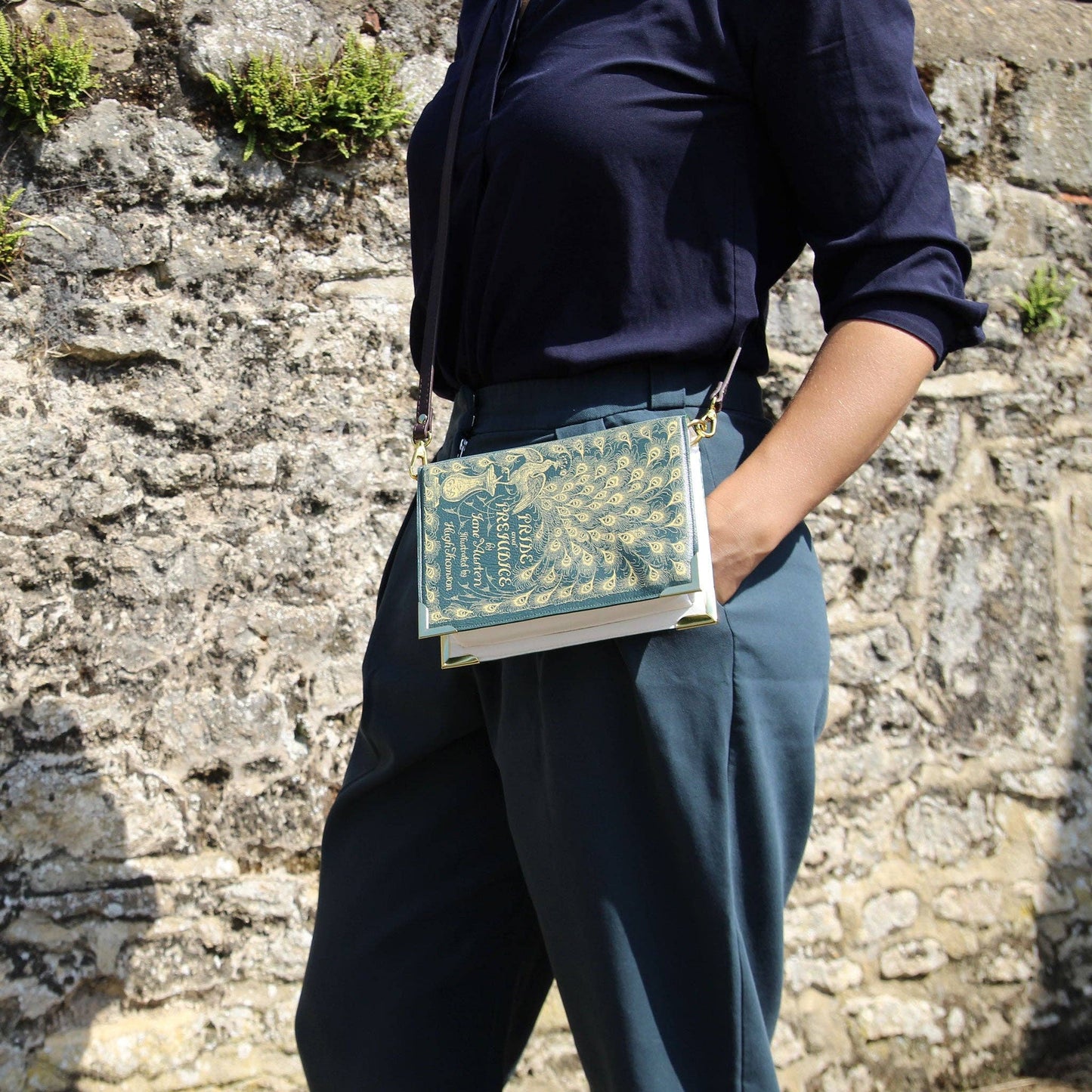 Pochette a tracolla Pride And Prejudice Green Book: Grande