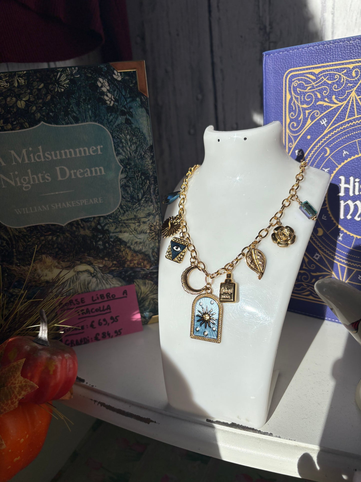 Collana Arcanum in acciaio inossidabile color oro