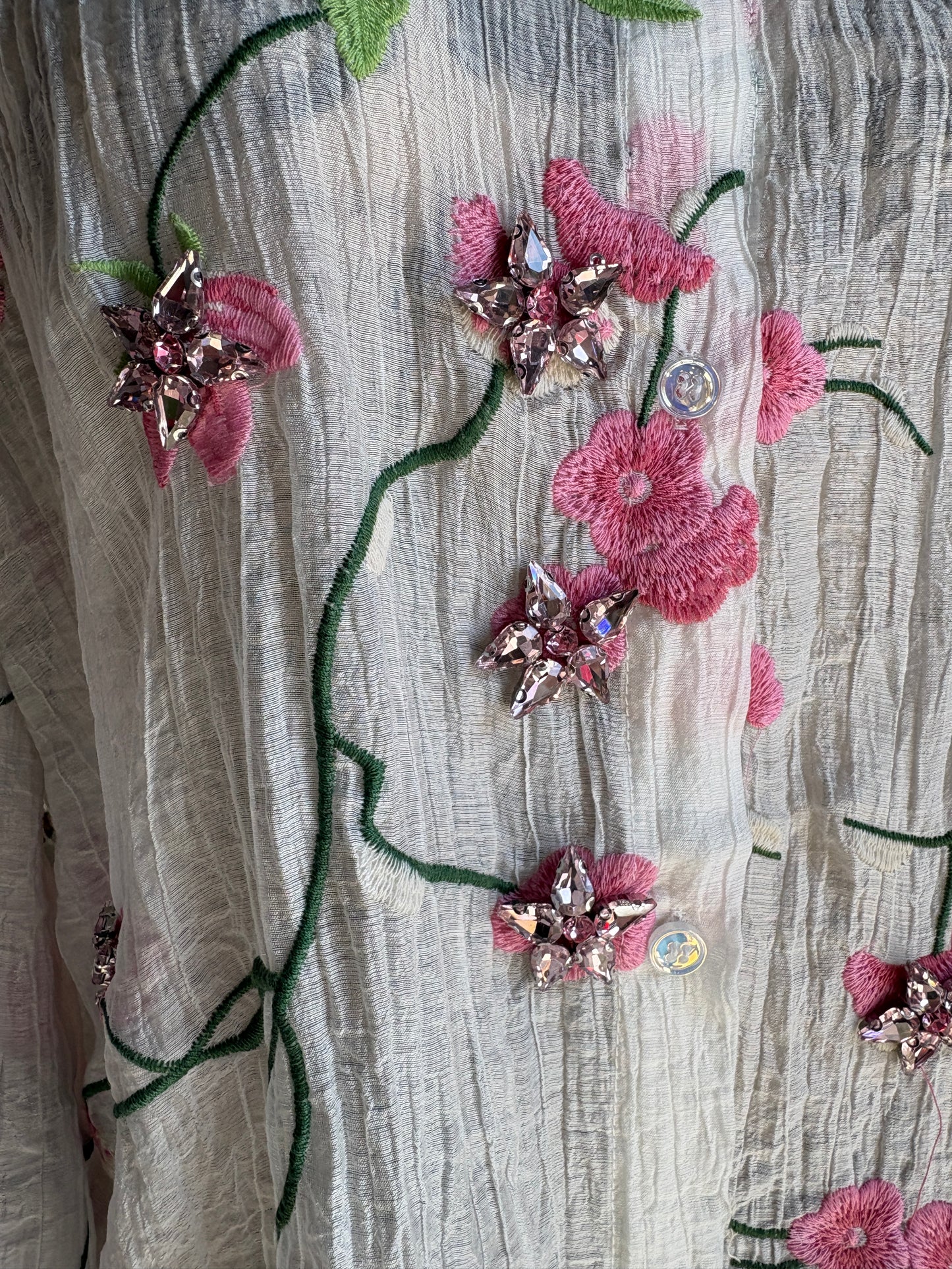Camicia "Crystal Bloom" in Misto Seta