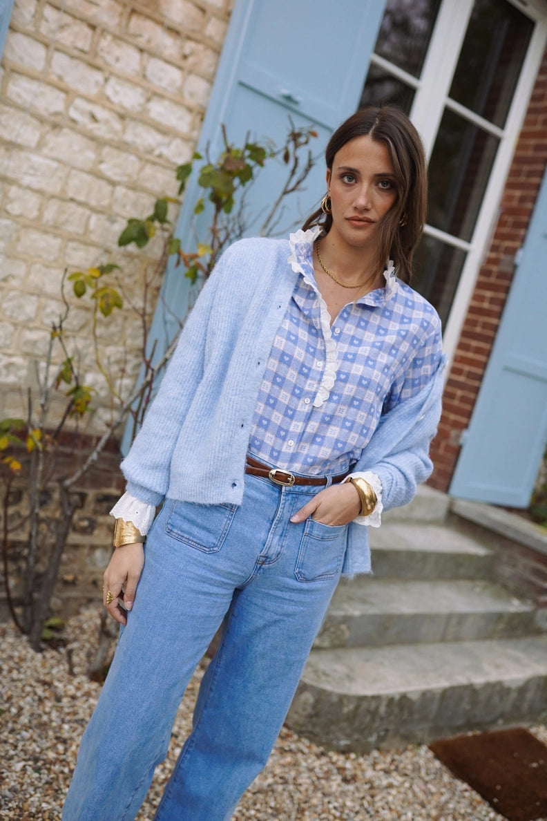 Cardigan Jules Azzurro Polvere