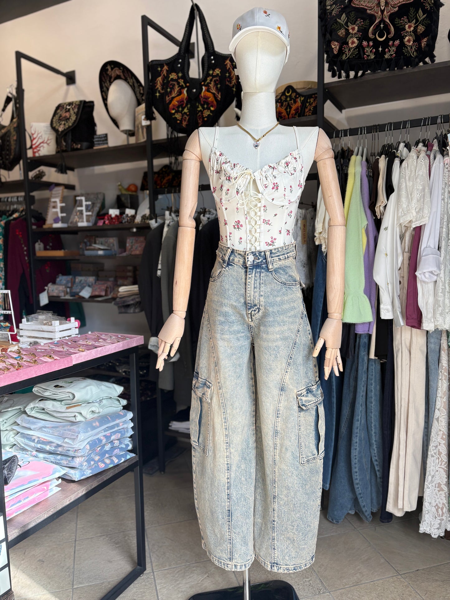 Jeans Cargo Barrel Fit – Acid Wash