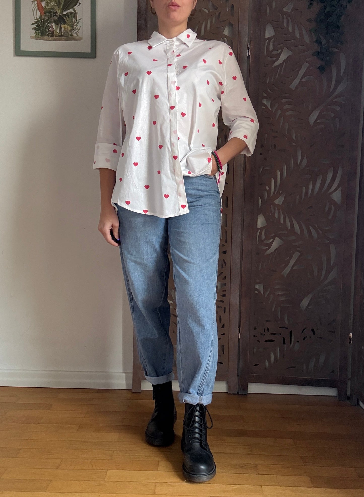 Camicia in Cotone Love - Stampa Cuori