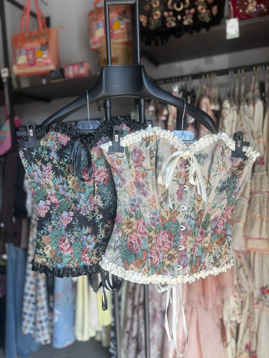 Bustino Tapestry in Cotone – Fascino Vintage & Romantico in 2 Colori