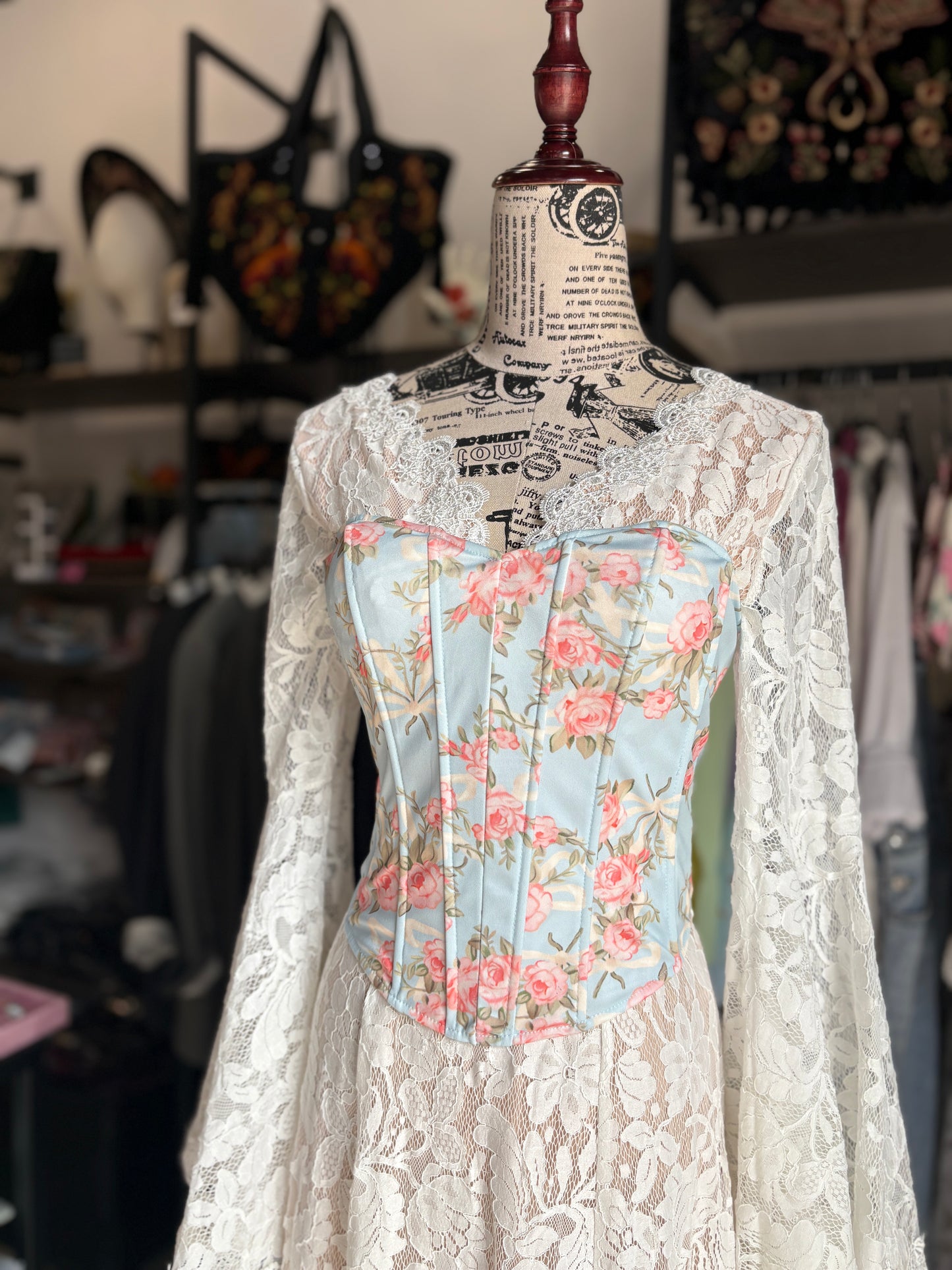 Bustino Corsetto Floreale Coquette in 3 Fantasie