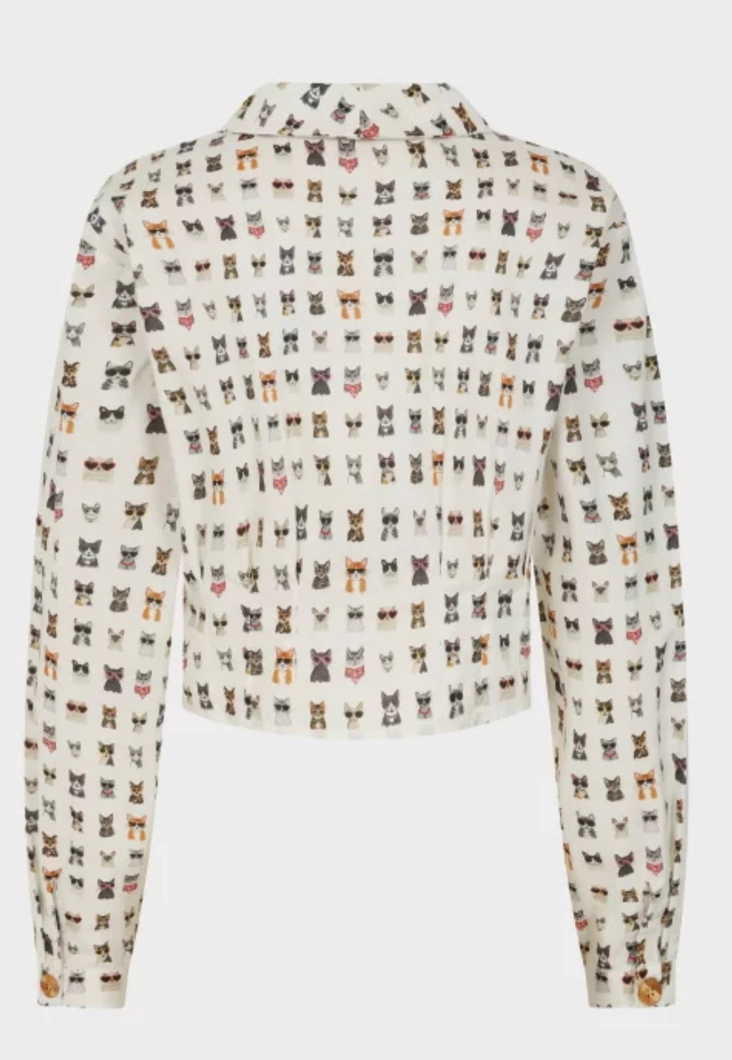 Camicetta Retrò in Cotone Cherry Cool Cat – Banned Apparel