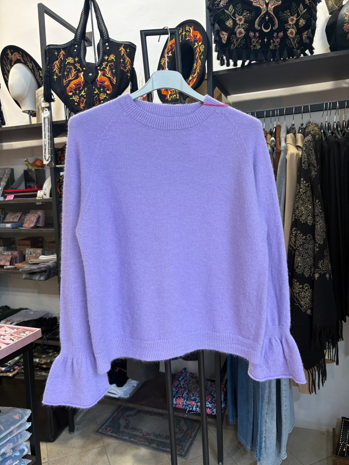 Maglioncino Soft Touch con Polsino a Volant