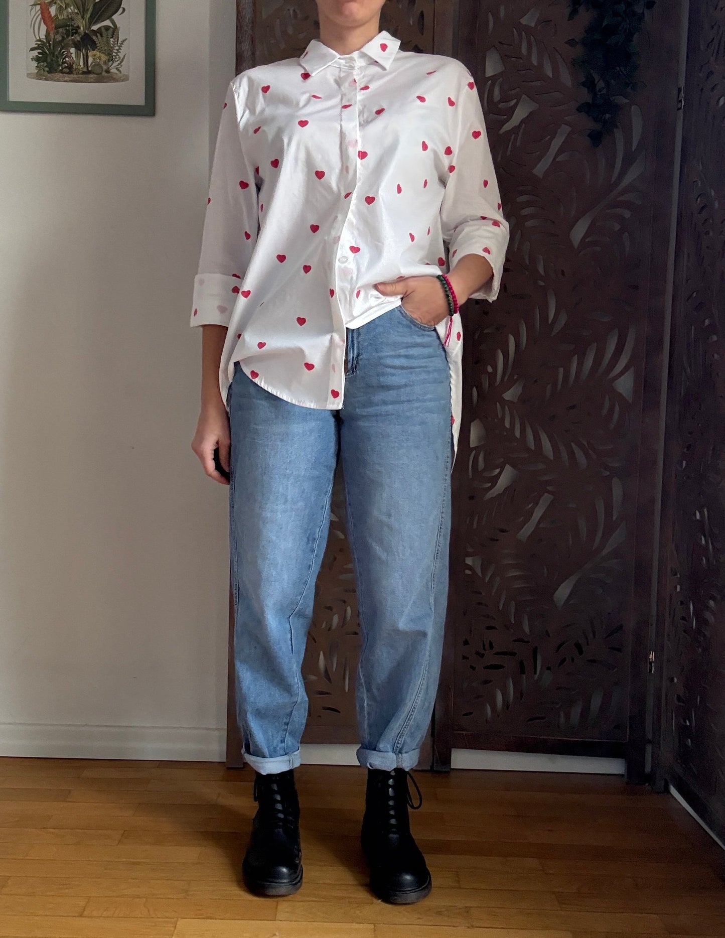 Jeans Slouchy con Cintura-  Denim Lavaggio Chiaro