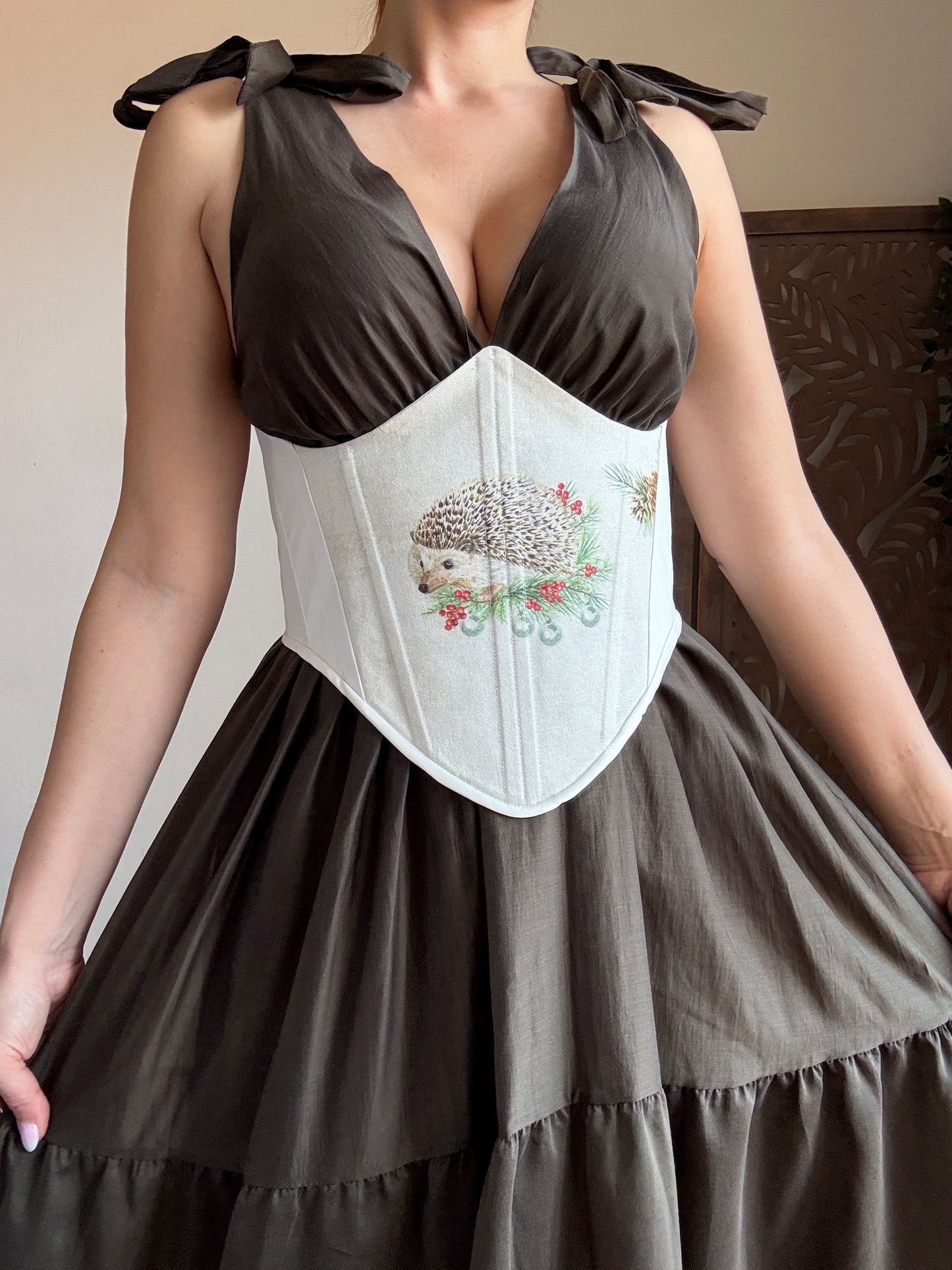Bustino a Corsetto sottoseno Artigianale “The Enchanted Forest” - Little Bramble