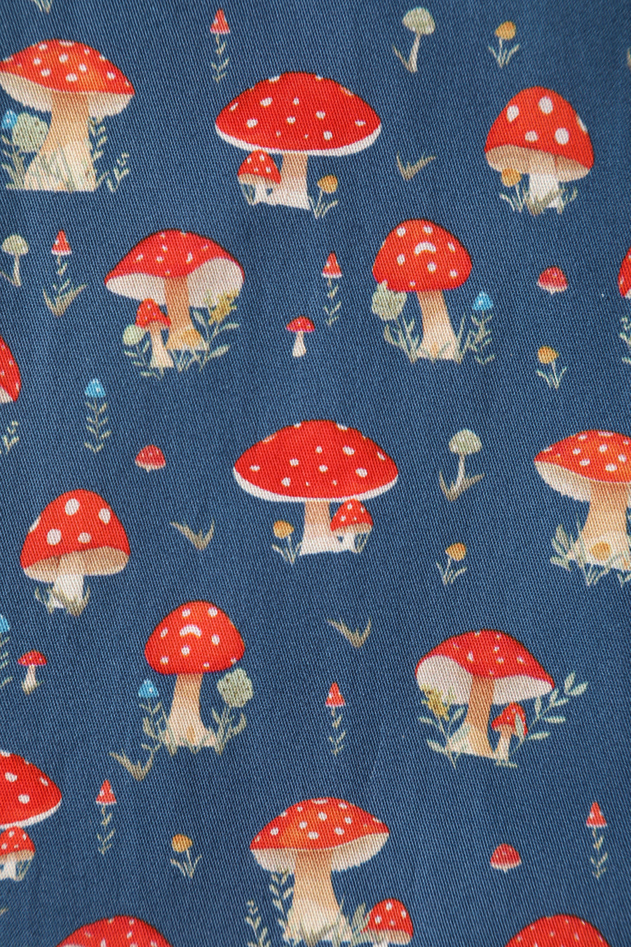 Penelope Rockabilly: Abito Chemisier Navy Blue con Funghi