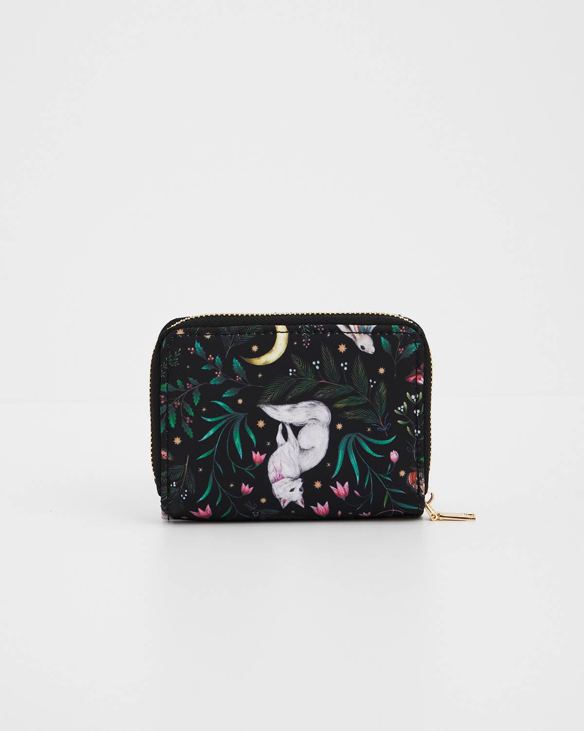 Portamonete Niva Print nero e verde - Fable England