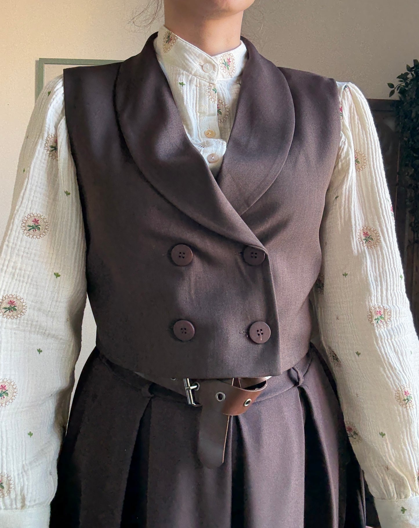 Gilet corto Oxford in 3 colori - Cioccolato, nero e bordeaux