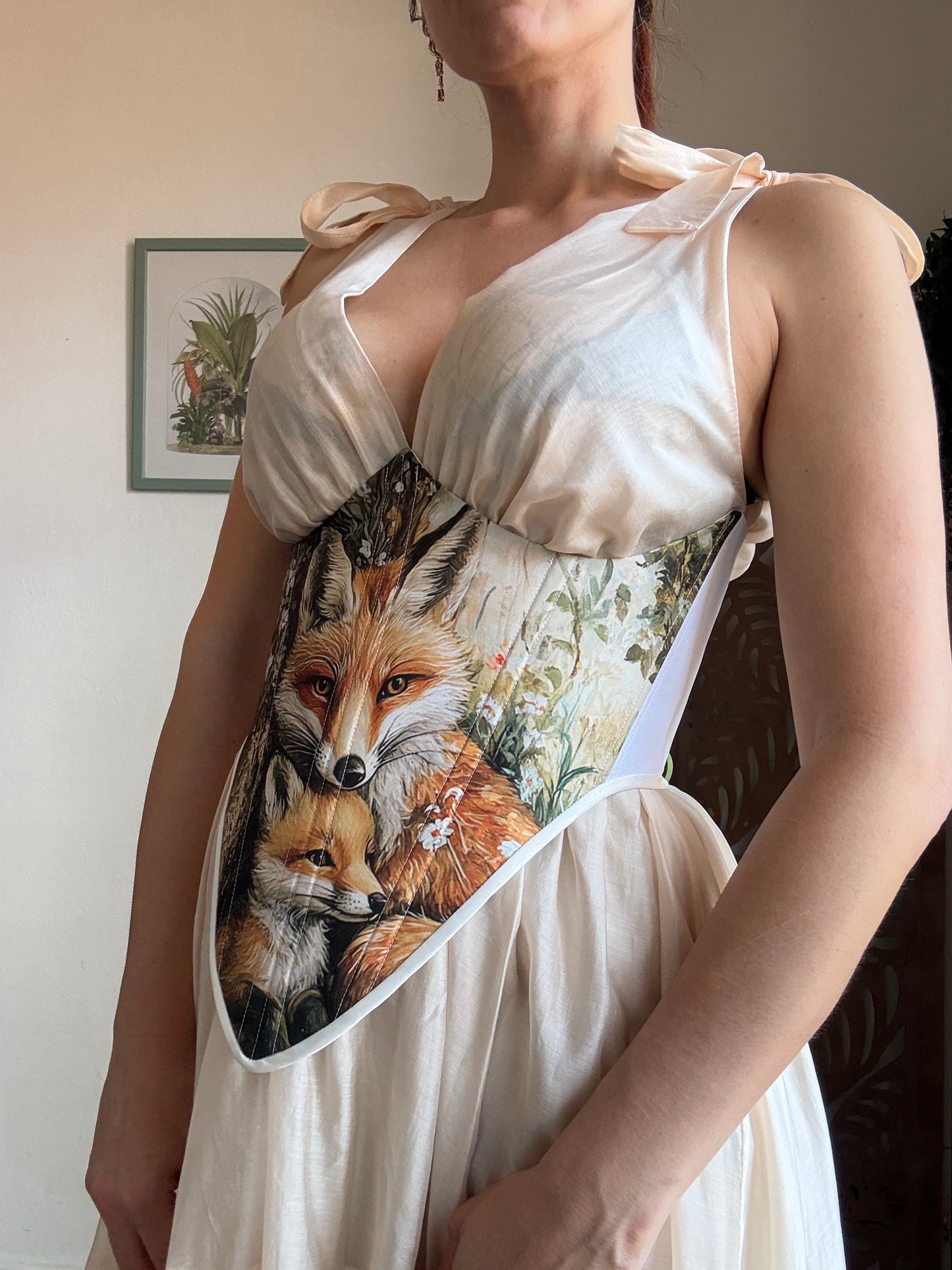 Bustino a Corsetto sottoseno Artigianale “The Enchanted Forest” - Fern & Foxlet