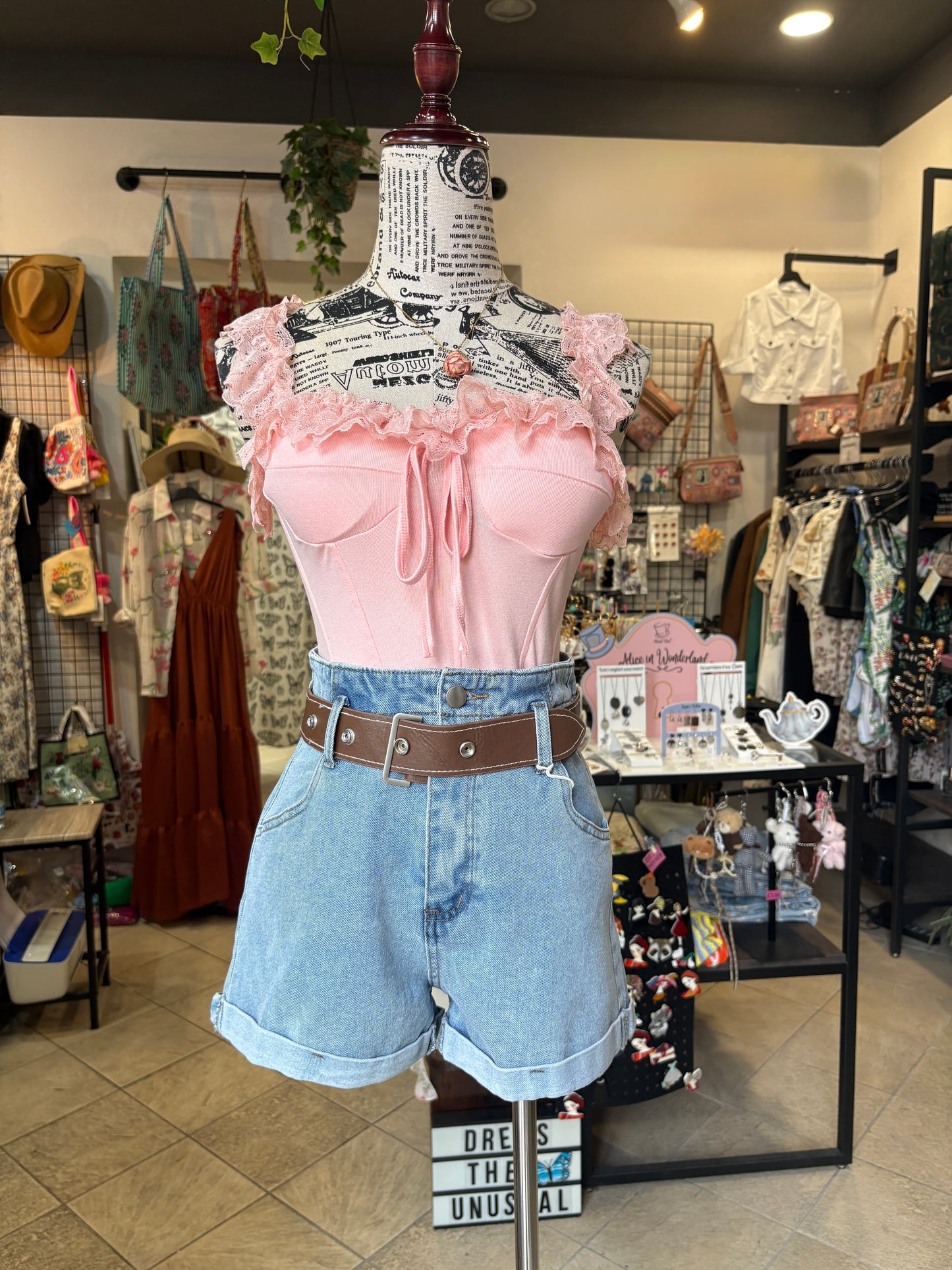 Pantaloncini Corti in Denim in Cotone - Cintura con Retro Elastico Inclusa
